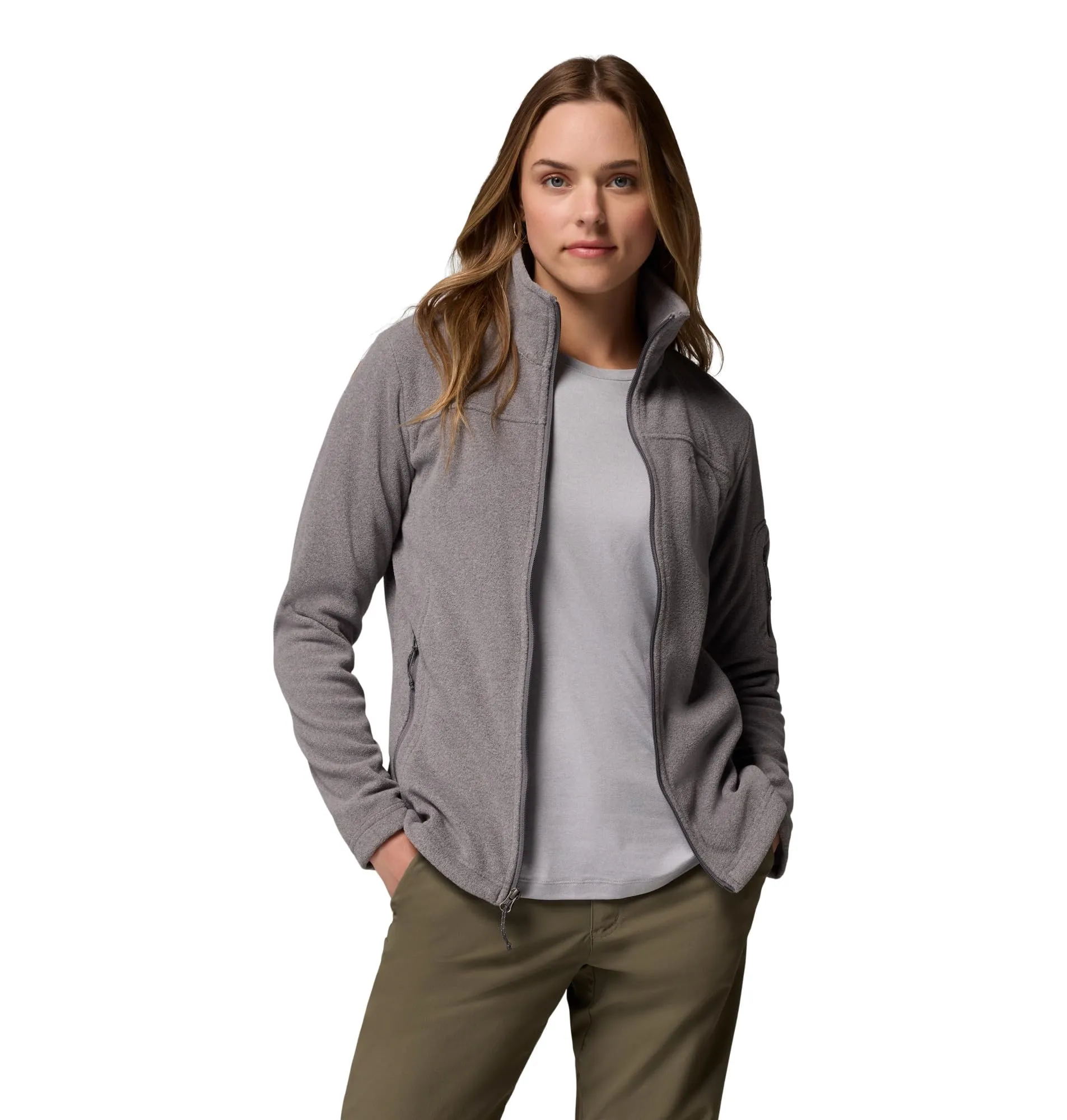 Columbia Fast Trek 2 Jacket Women's Full Zip Fleece, City Grey Heather/City Grey, M - immagine 5