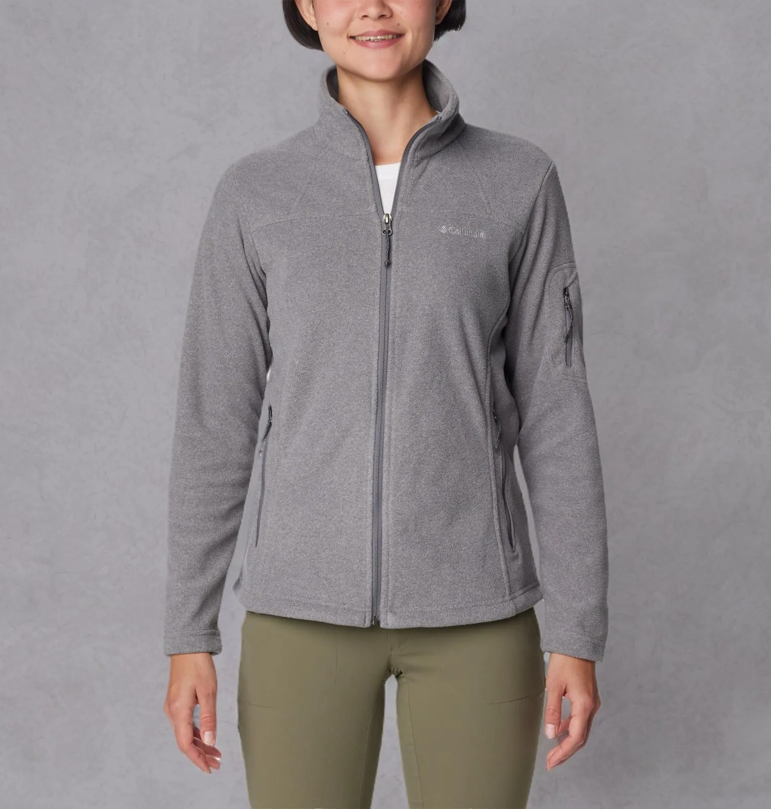 Columbia Fast Trek 2 Full Zip Fleece Jacket Women's - City Grey Heather/City Grey, S - immagine 9