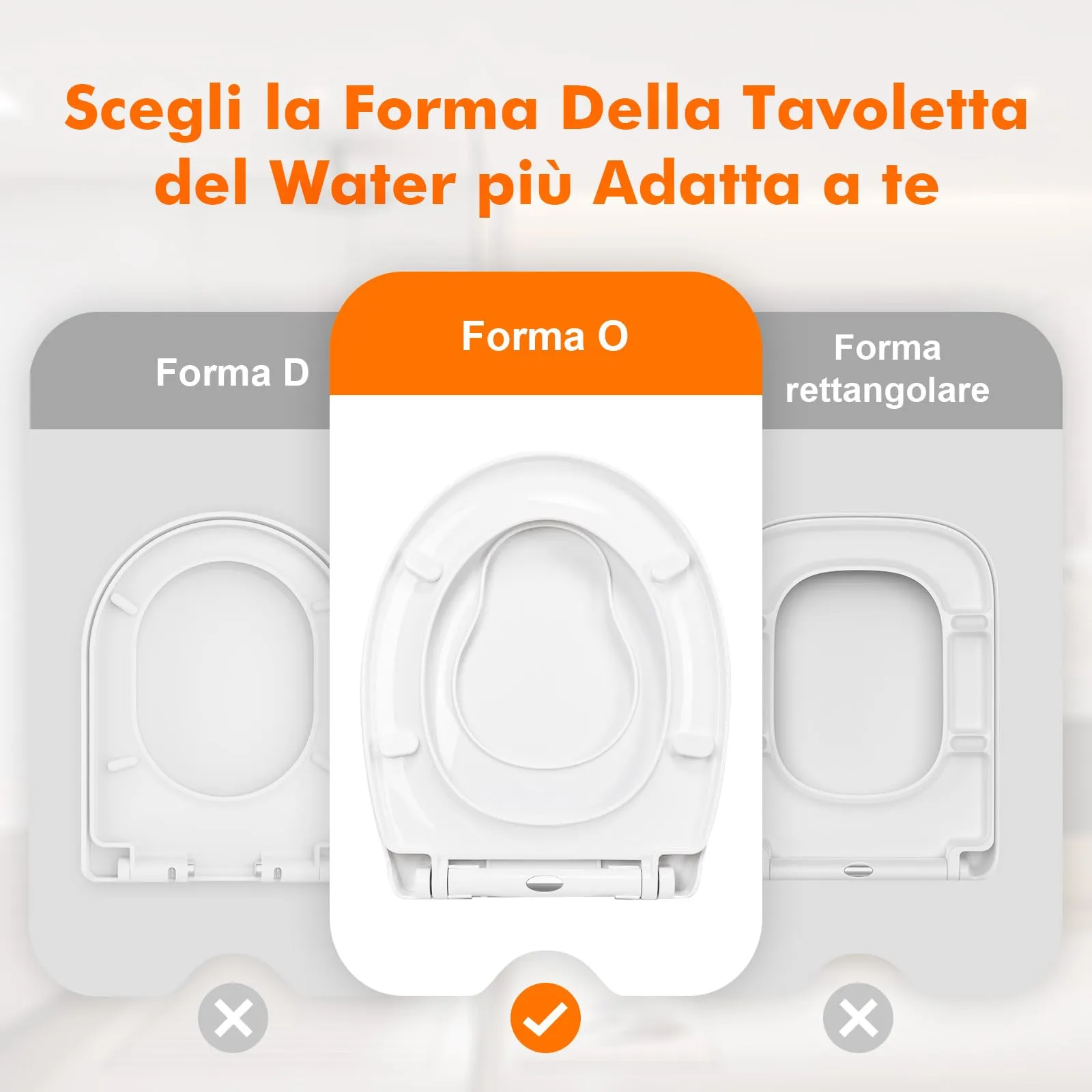 Ibergrif M41002-2 Copriwater Soft Close con Riduttore Bambino, Sgancio Rapido, Fissaggio Superiore, Forma O (40,2-46,2 cm) - immagine 3