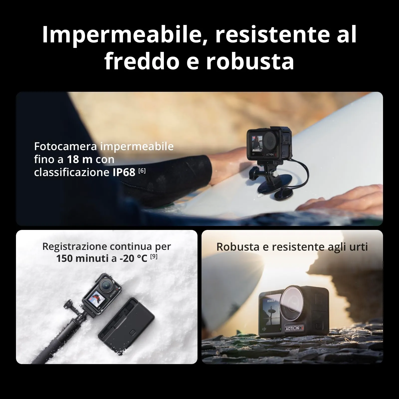DJI Osmo Action 4 Adventure Combo 4K/120fps - immagine 7
