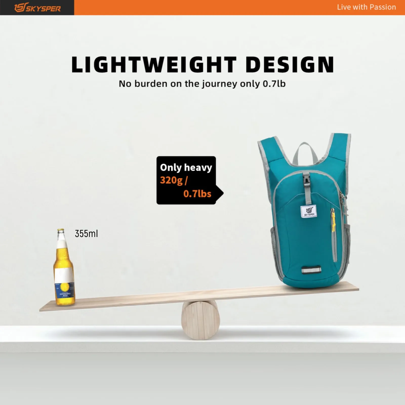 SKYSPER Zaino Pieghevole 10L Ultra Leggero Richiudibile - immagine 2
