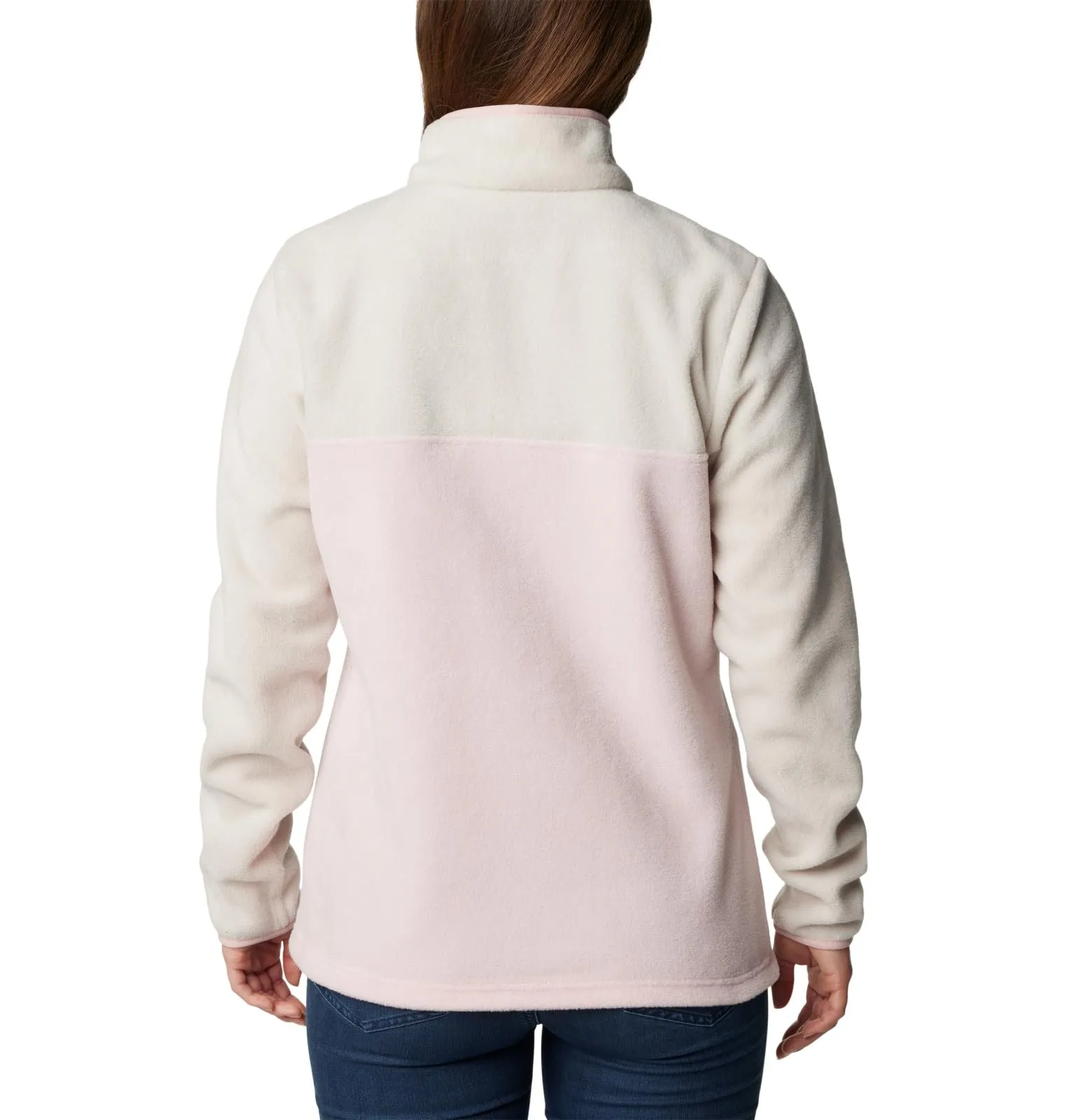 Columbia Benton Springs Pullover da Donna in Pile, Rosa Polveroso/Pietra Scura/Rosa Antico, S - immagine 2