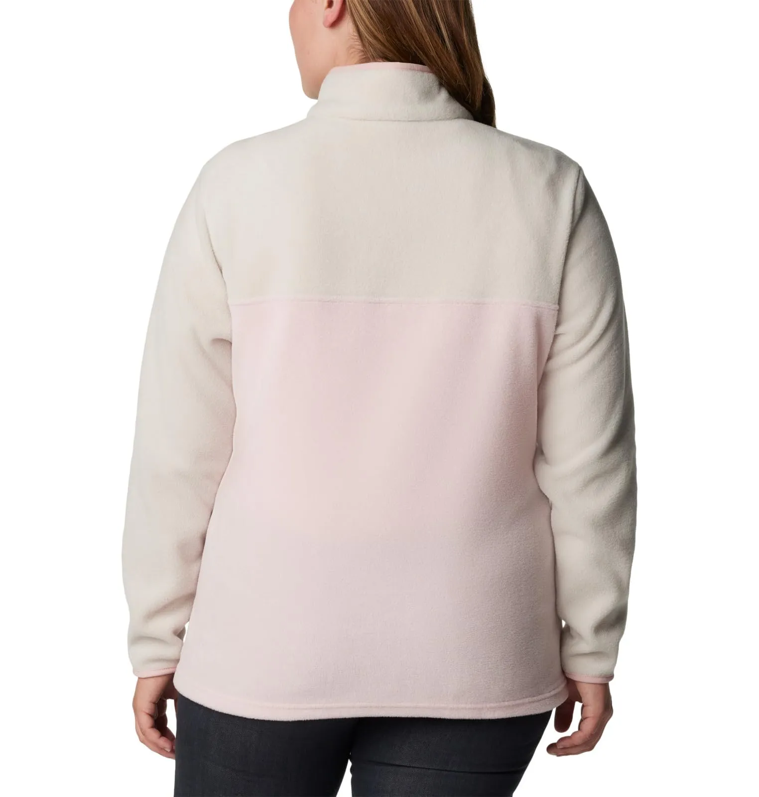 Columbia Benton Springs Pullover da Donna in Pile, Rosa Polveroso/Pietra Scura/Rosa Antico, S - immagine 8