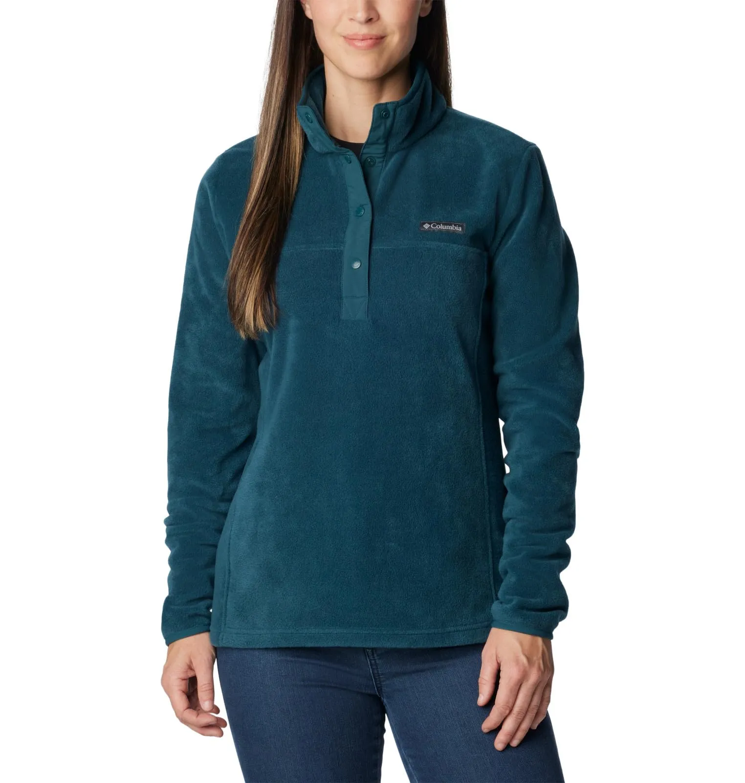 Columbia Benton Springs Pullover da Donna, Pile, Onda Notturno, S - immagine 1