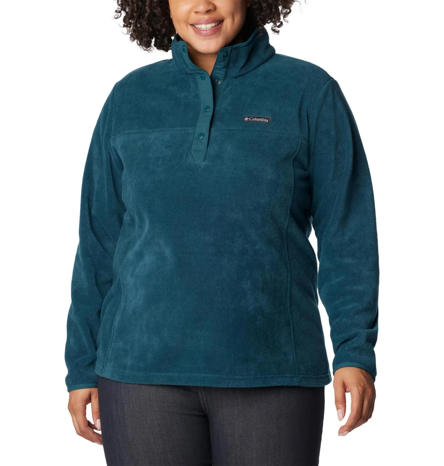 Columbia Benton Springs Pullover da Donna, Pile, Onda Notturno, S - immagine 3