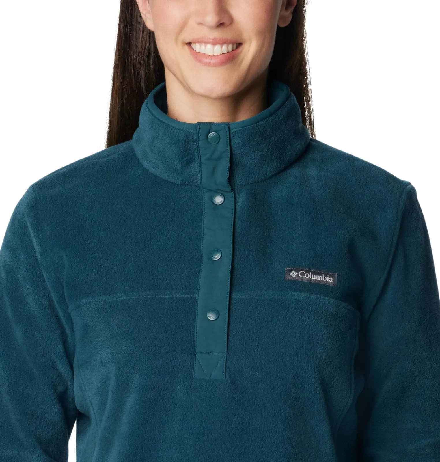 Columbia Benton Springs Pullover da Donna, Pile, Onda Notturno, S - immagine 5