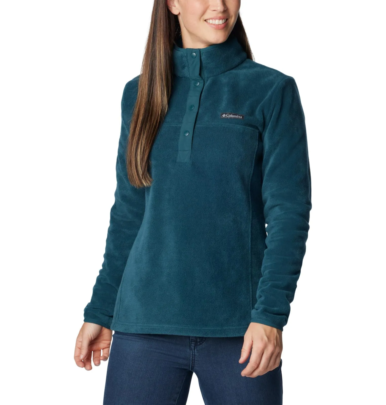 Columbia Benton Springs Pullover da Donna, Pile, Onda Notturno, S - immagine 6