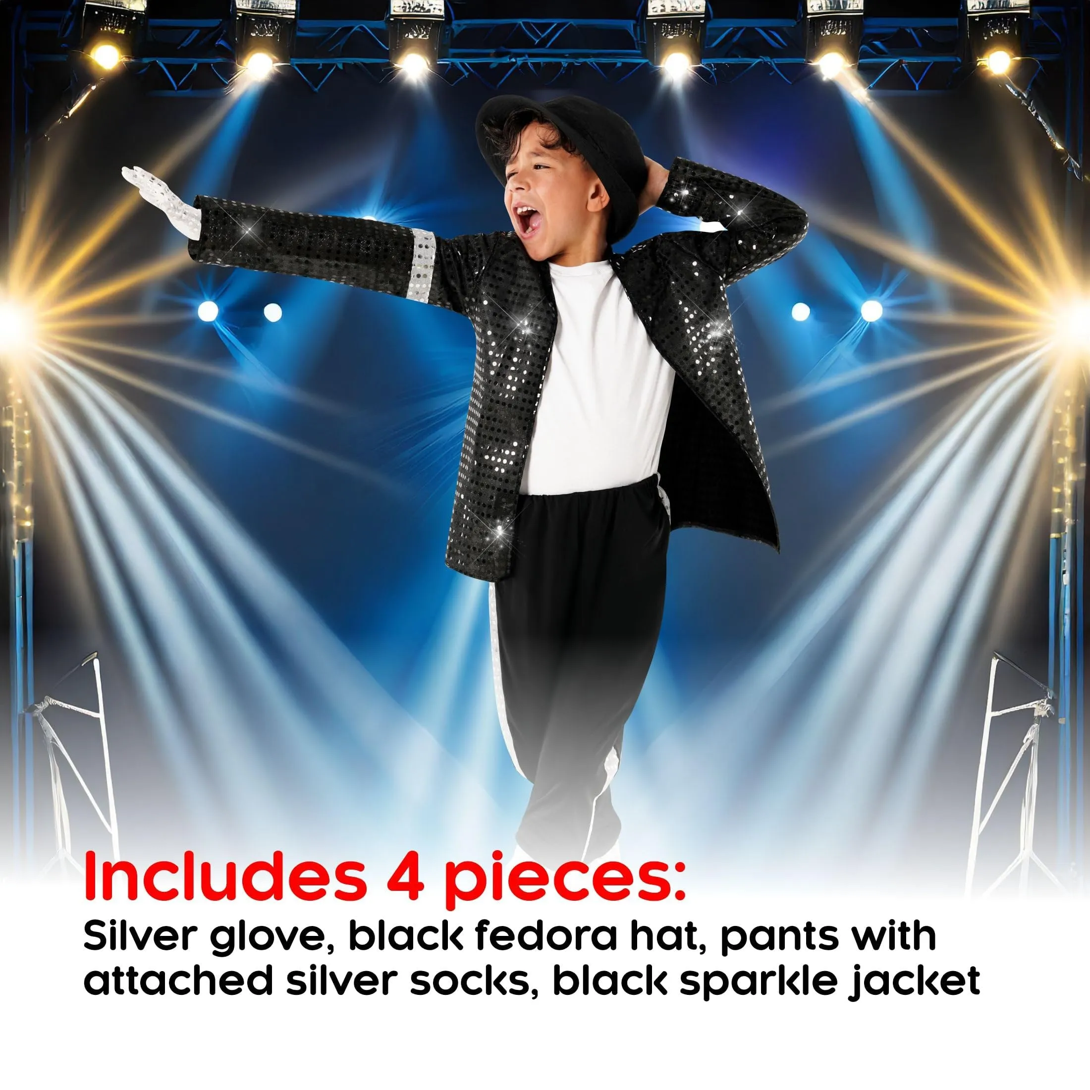 Morph Costume Star del Pop Bambino, S - immagine 8