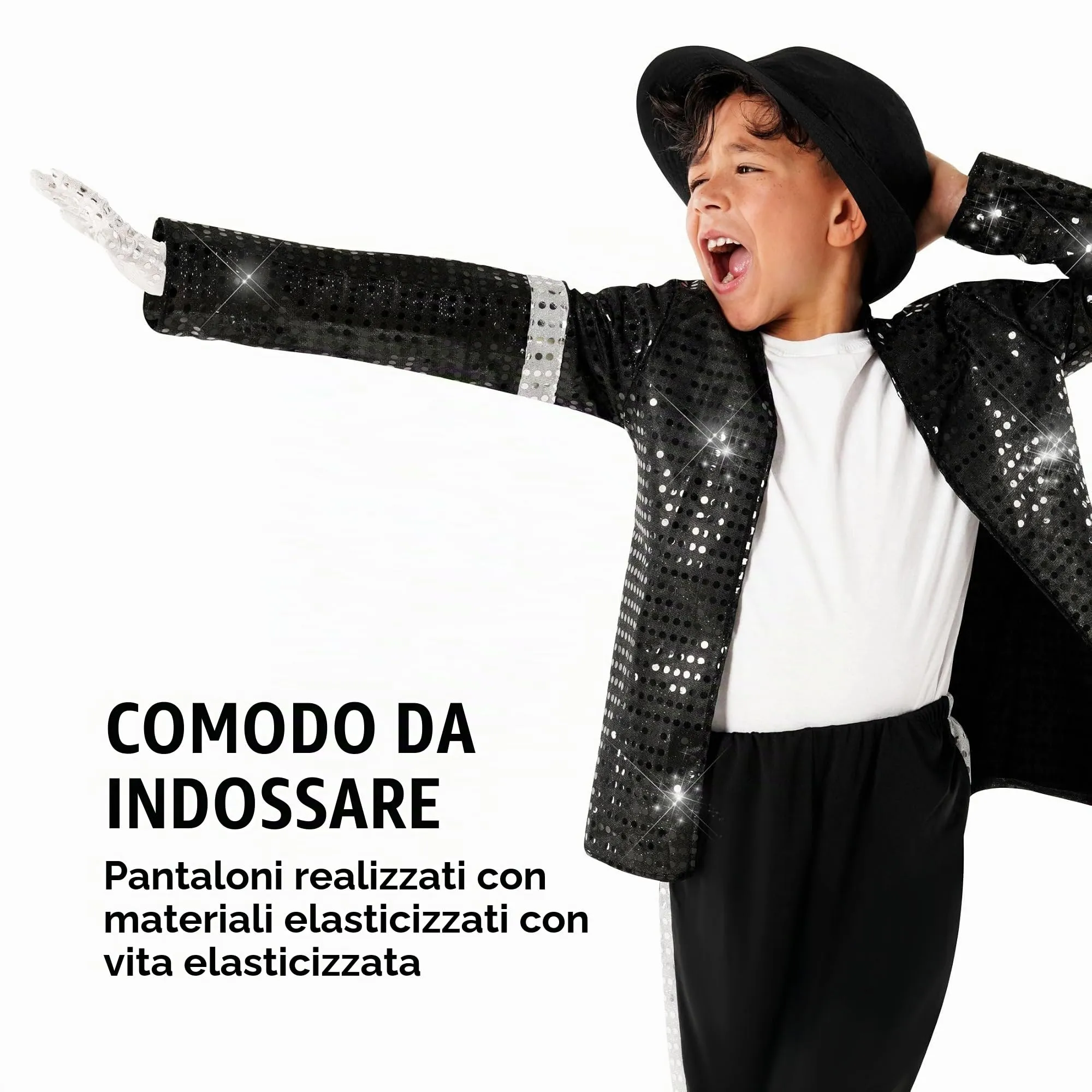Morph Costume Star del Pop Bambino, S - immagine 9