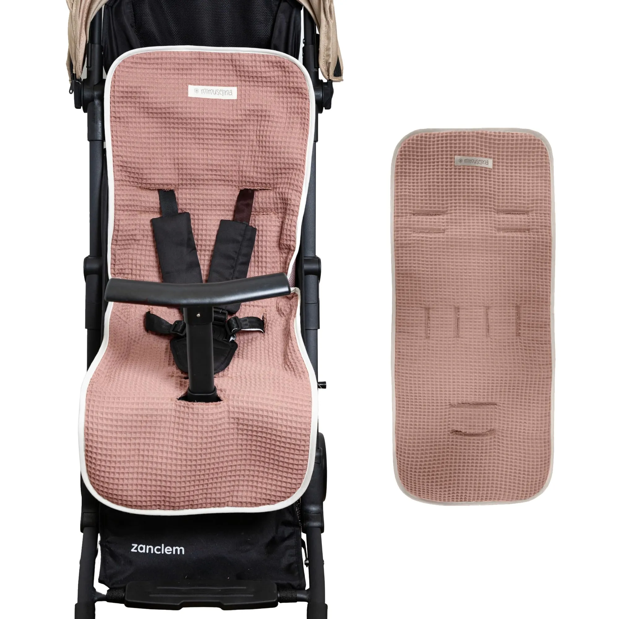 MIMUSELINA Materassino Passeggino Universale in 100% Cotone OEKO-TEX, 34×84 cm - immagine 1