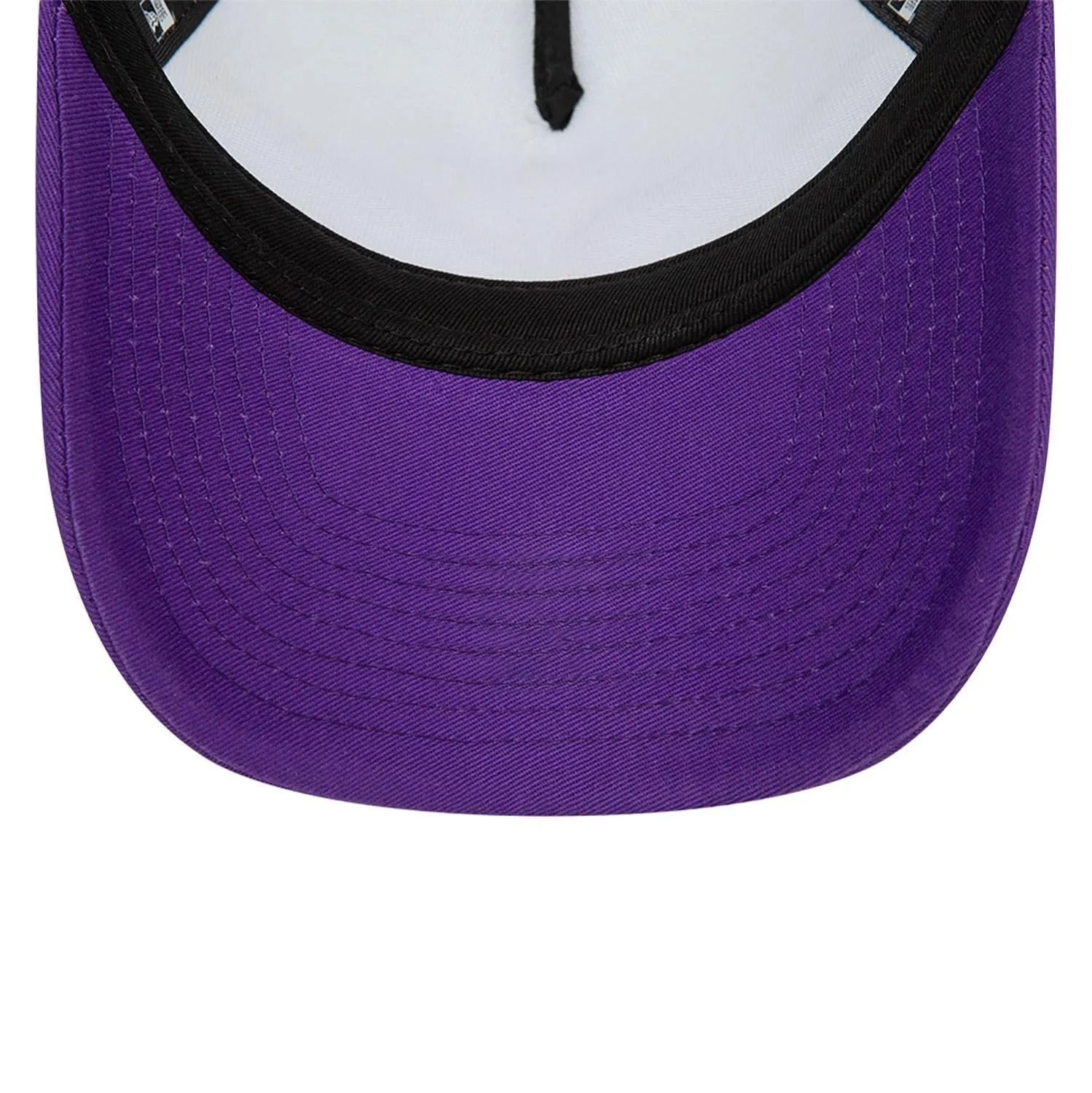 New Era Los Angeles Lakers A-Frame Berretto Visiera Curva Regolabile Viola Bianco - immagine 7