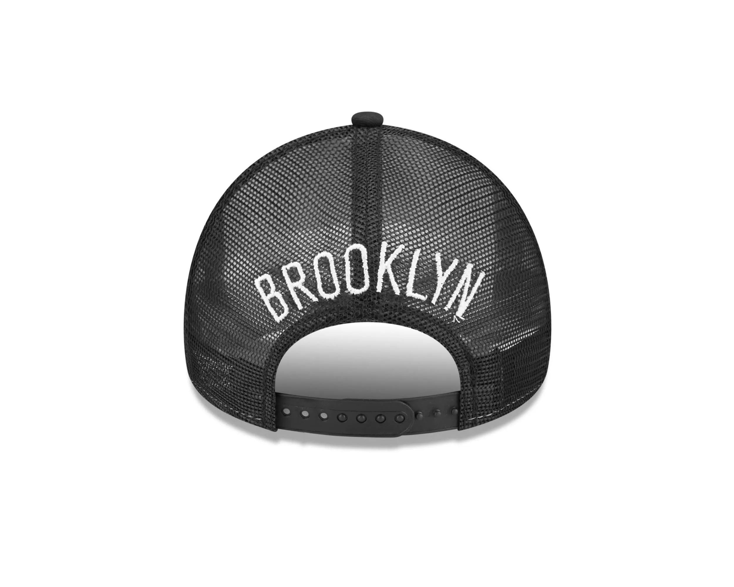 New Era NBA Brooklyn Nets A-Frame Trucker Cap Nero Bianco - immagine 4