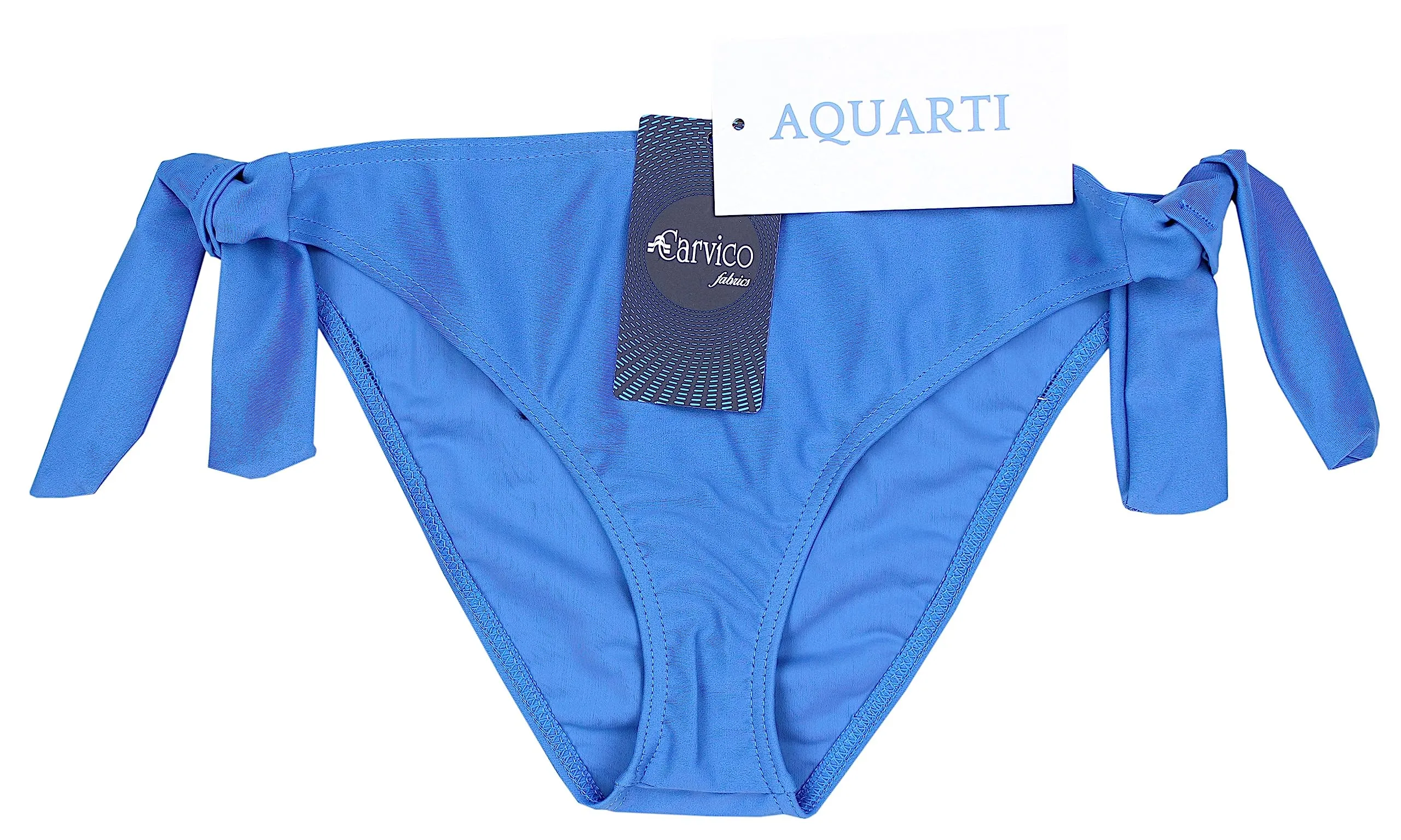 Aquarti Slip Costume Donna con Lacci Laterali, Blu Denim, 46 - immagine 4