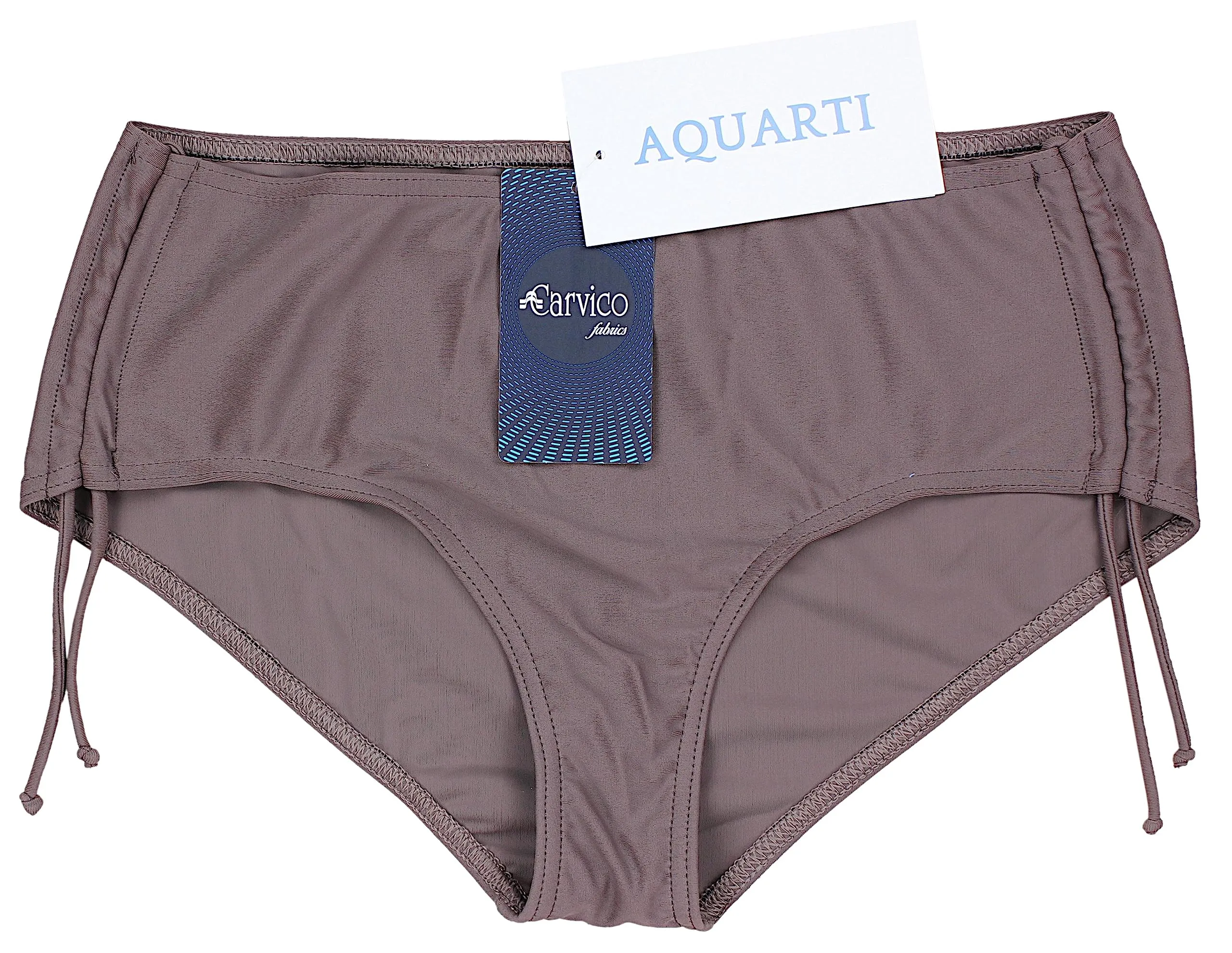 Aquarti Slip Costume Donna con Laccetti, Marrone Chiaro, 42 - immagine 3