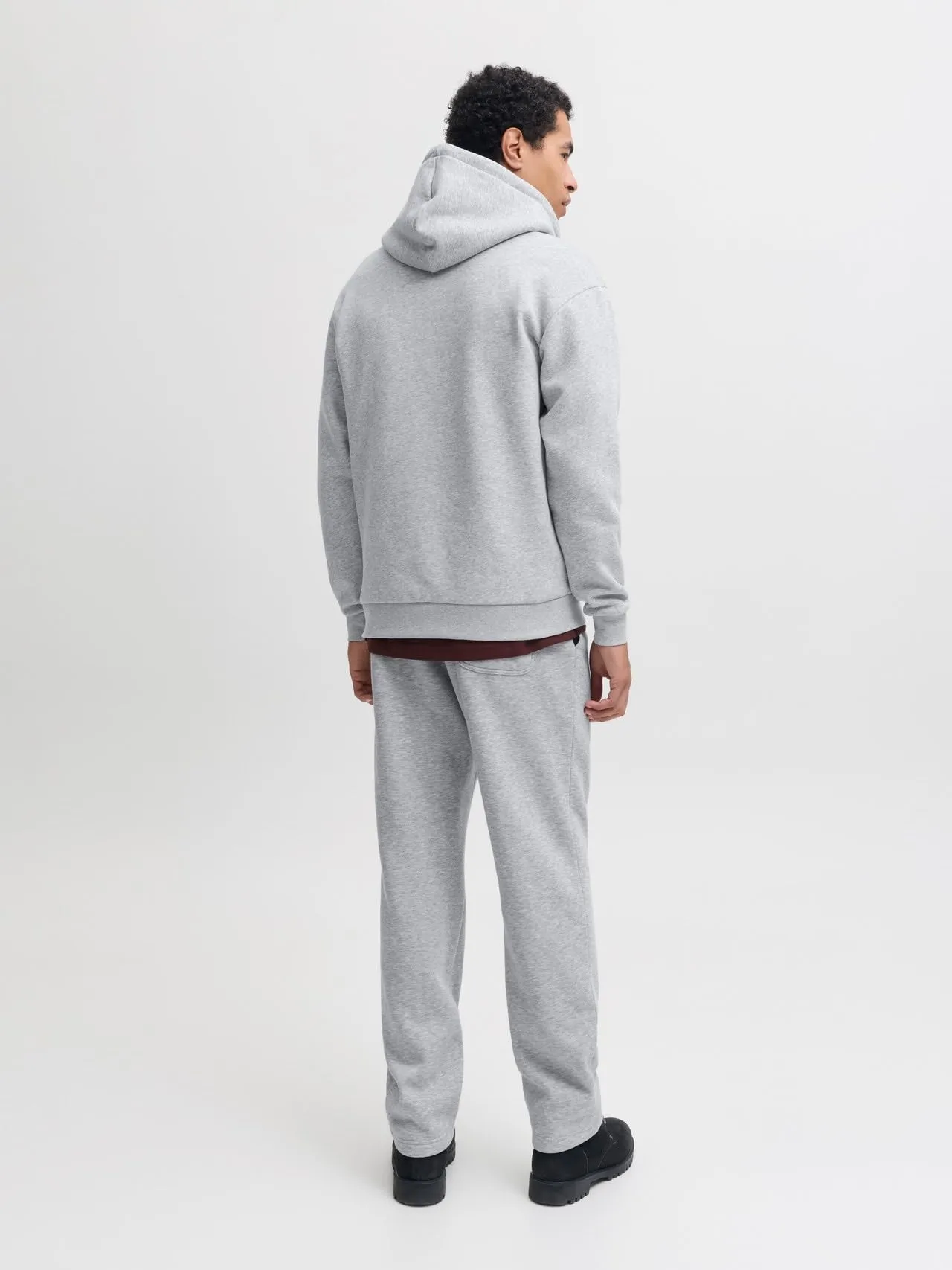 Jack & Jones Felpa con Cappuccio Uomo, Grigio Chiaro, L - immagine 2
