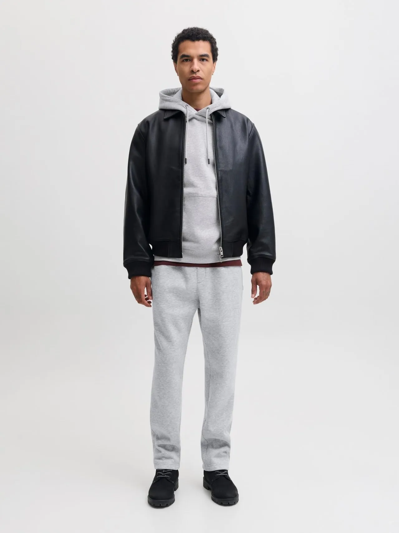 Jack & Jones Felpa con Cappuccio Uomo, Grigio Chiaro, L - immagine 3