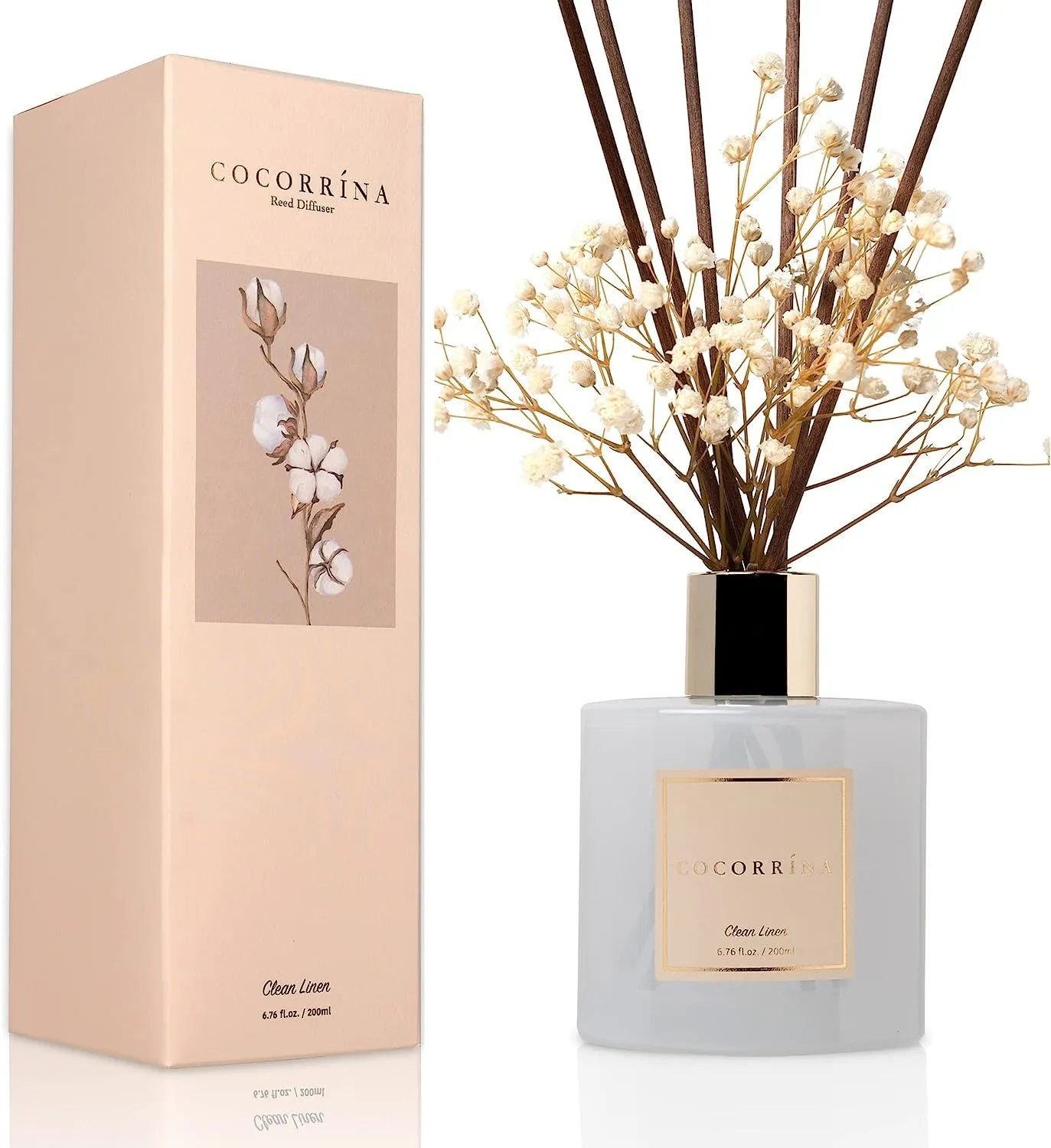 COCORRÍNA Diffusore Profumo Ambiente Lino Pulito, 200ml - immagine 2