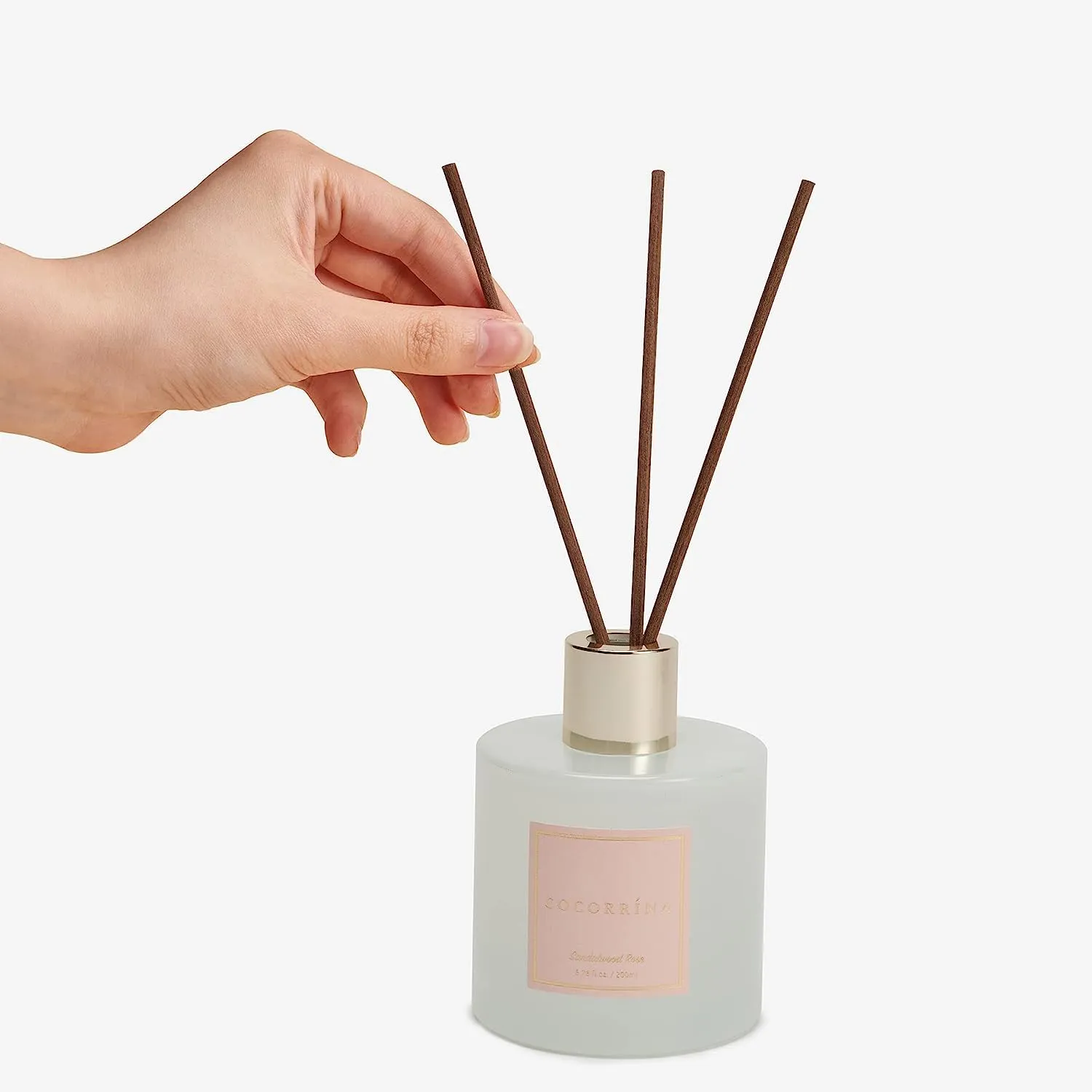 COCORRÍNA Diffusore Profumo Ambiente Sandalo Rosa, 200ml con Bastoncini - immagine 4