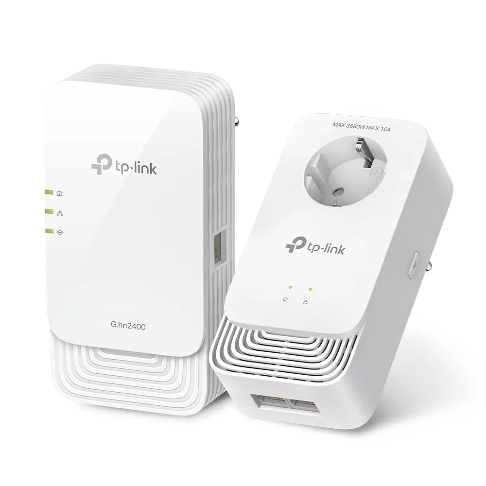 TP-Link PGW2440 KIT Powerline Passante G.hn2400 AX1800 WiFi 6 MIMO 3 Porte Gigabit Ethernet EasyMesh - immagine 1