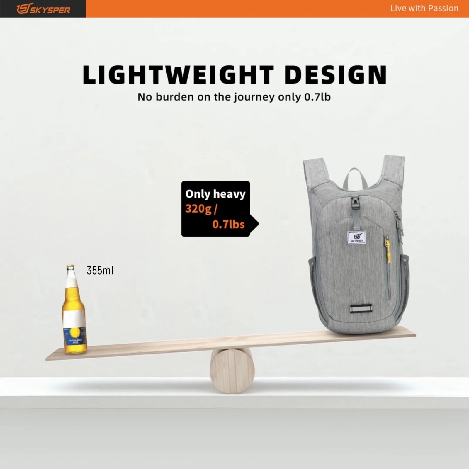 SKYSPER Zaino Pieghevole 10L Ultra Leggero Richiudibile - immagine 2