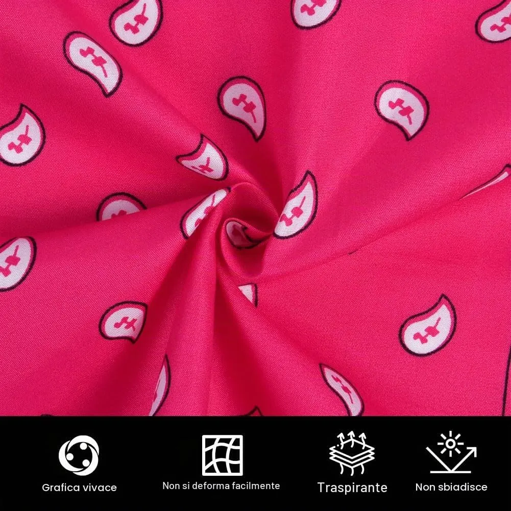 Aomig Bandana Paisley Rosa, 55x55cm - immagine 3