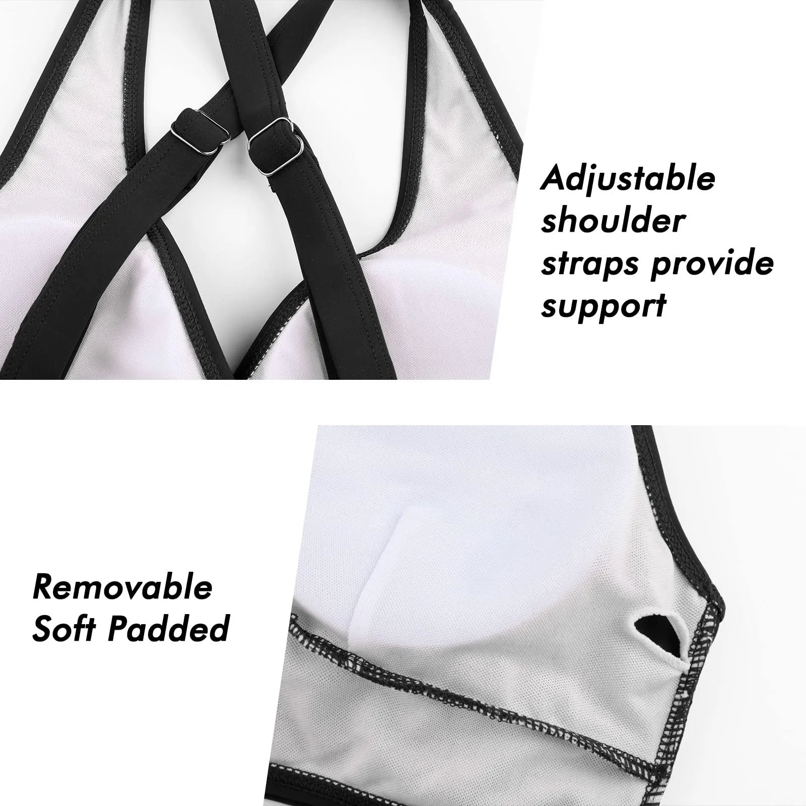 Adigaber Costume da Bagno Due Pezzi Donna Vita Alta Stampato Bikini Set - immagine 6