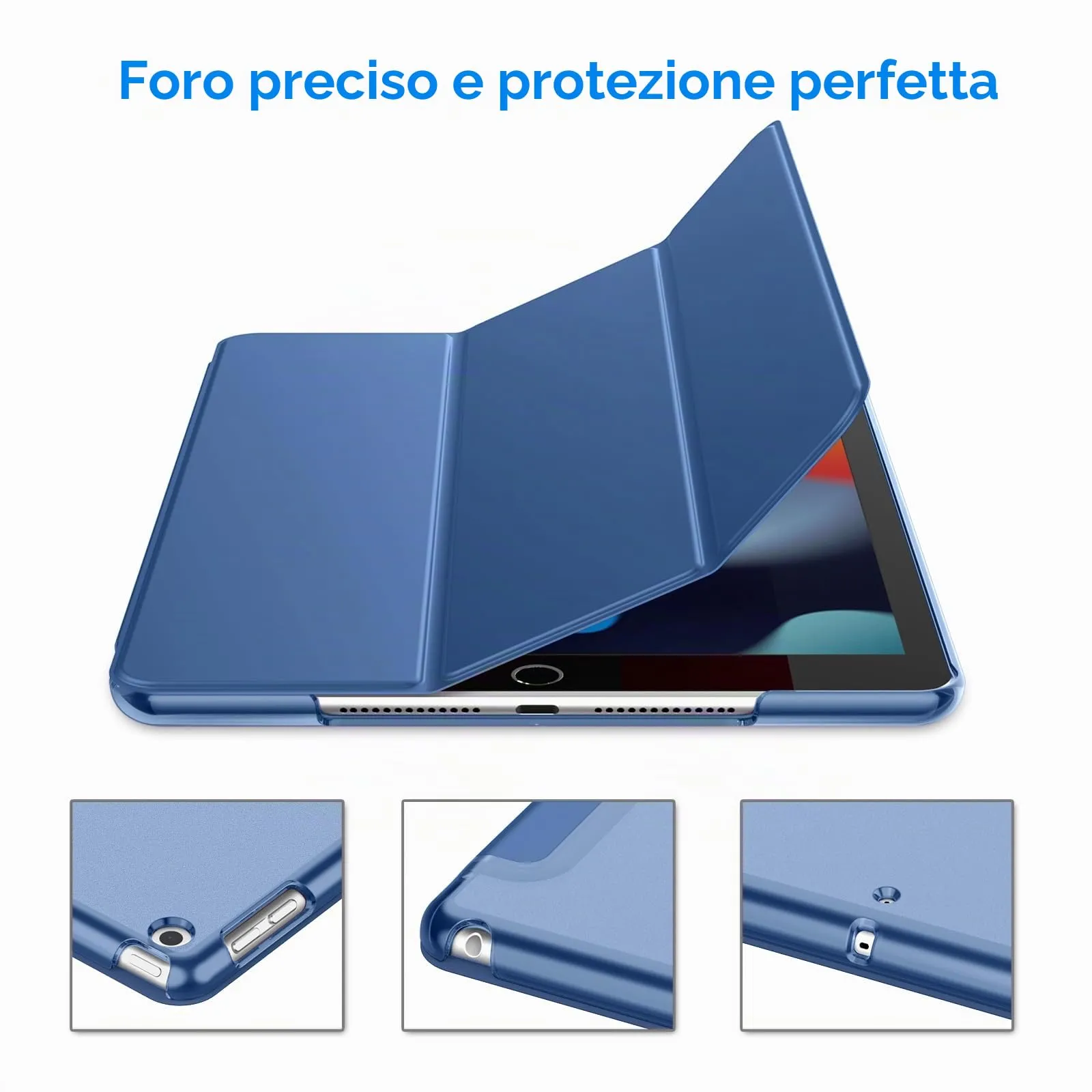 JETech Custodia per iPad 9ª/8ª/7ª Gen 10,2", Navy - immagine 3