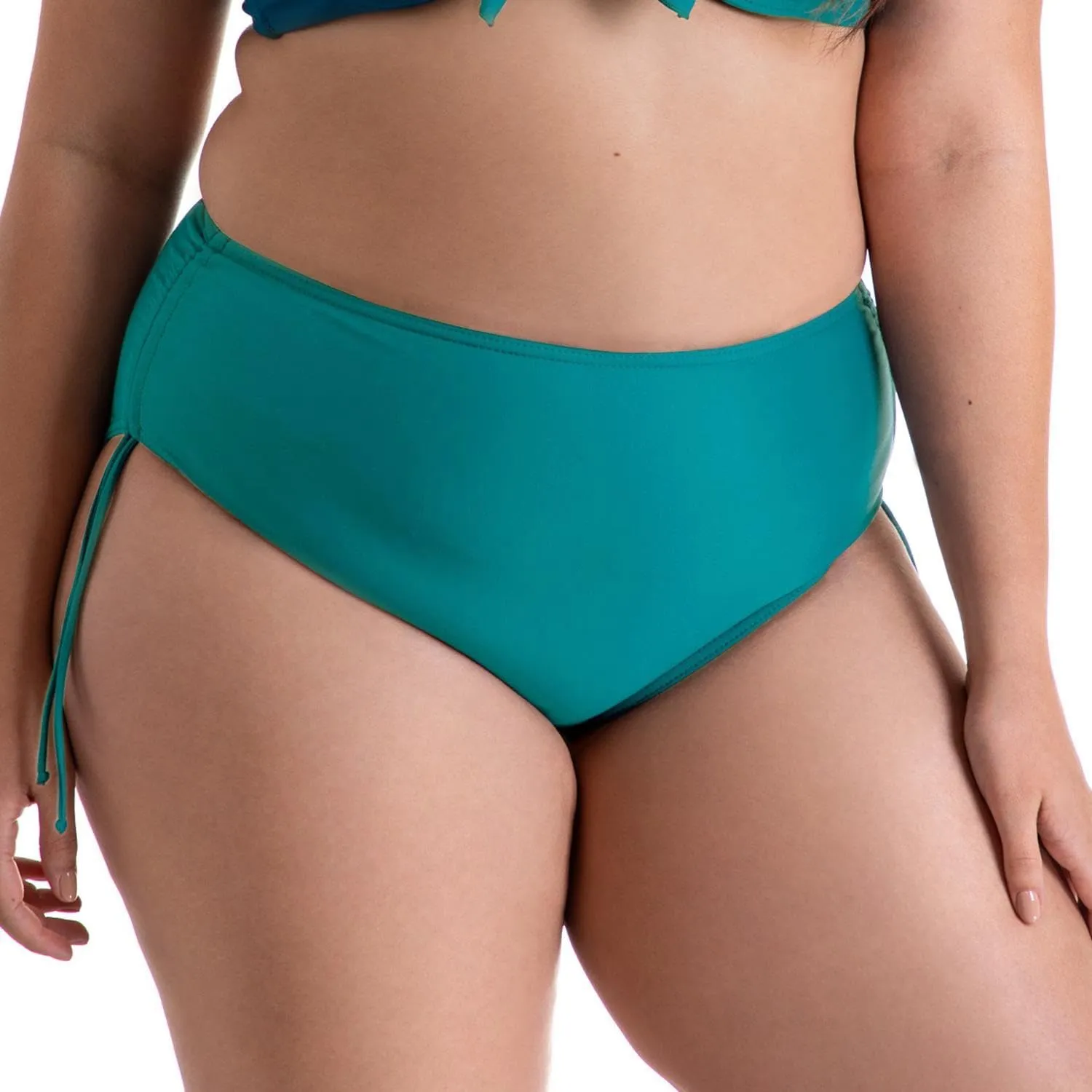 Aquarti Slip Costume Donna con Laccetti, Verde Petrolio, 48 - immagine 5