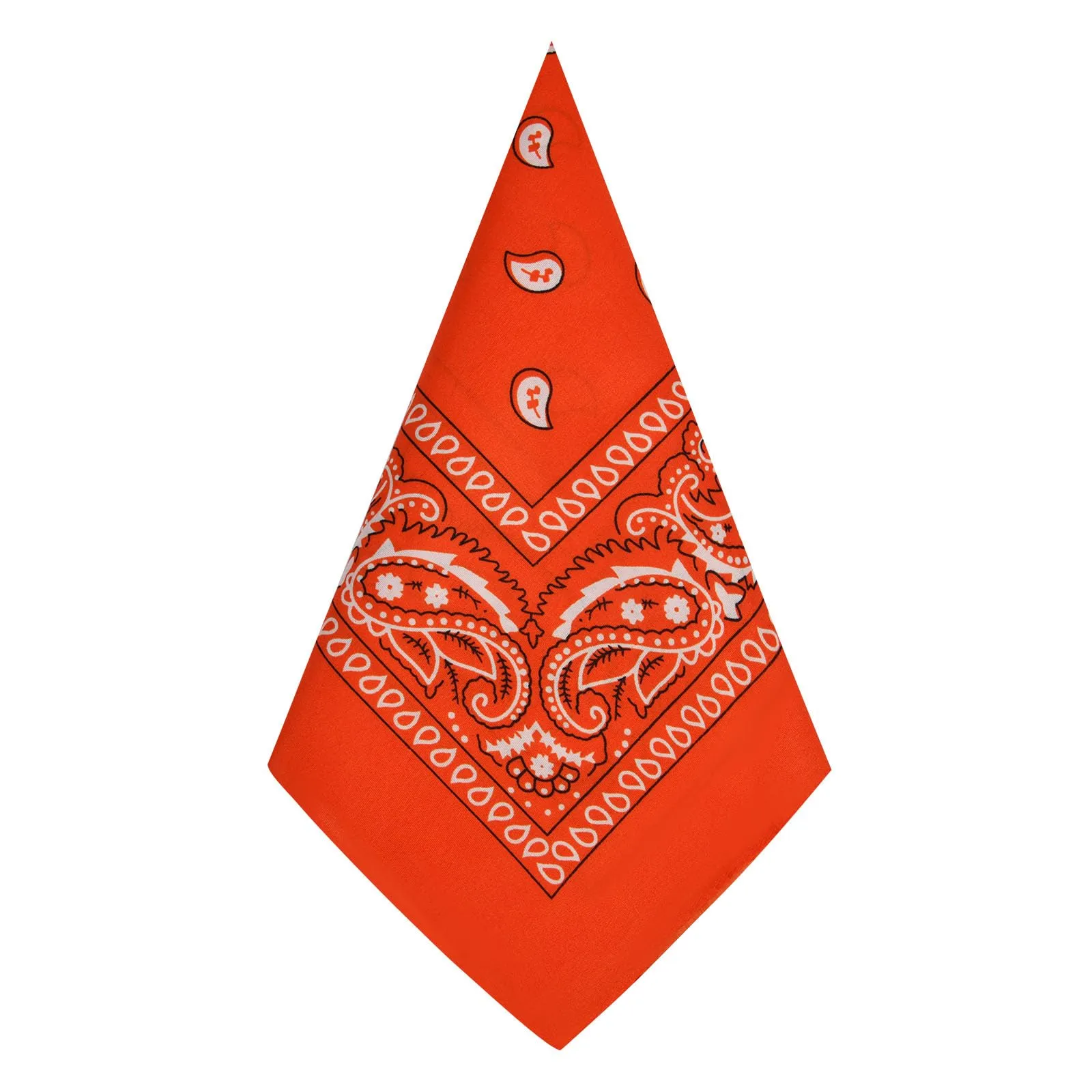 Aomig Bandana Arancione con Motivo Paisley, 55x55cm - immagine 9