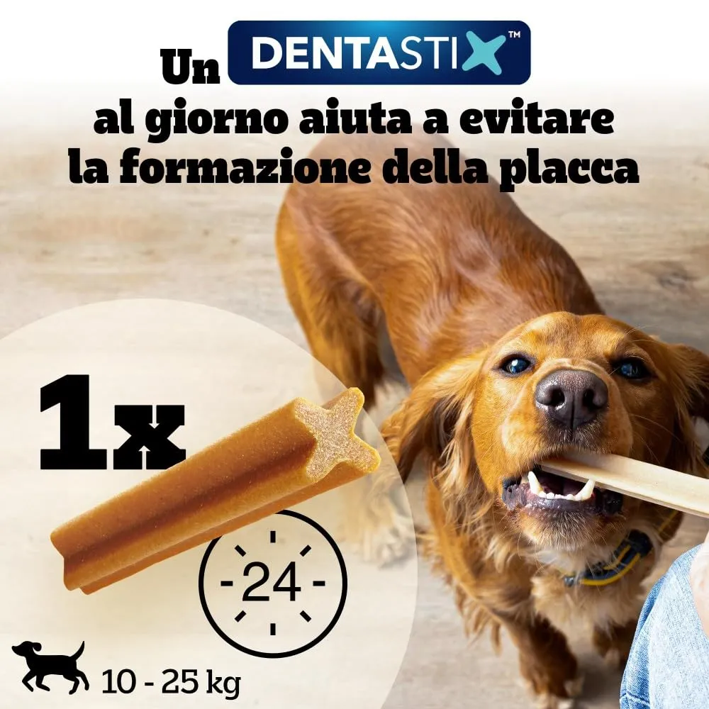 Pedigree Dentastix Snack Igiene Orale per Cani di Taglia Media 10-25 kg, 56 Bastoncini, 1440g - immagine 5