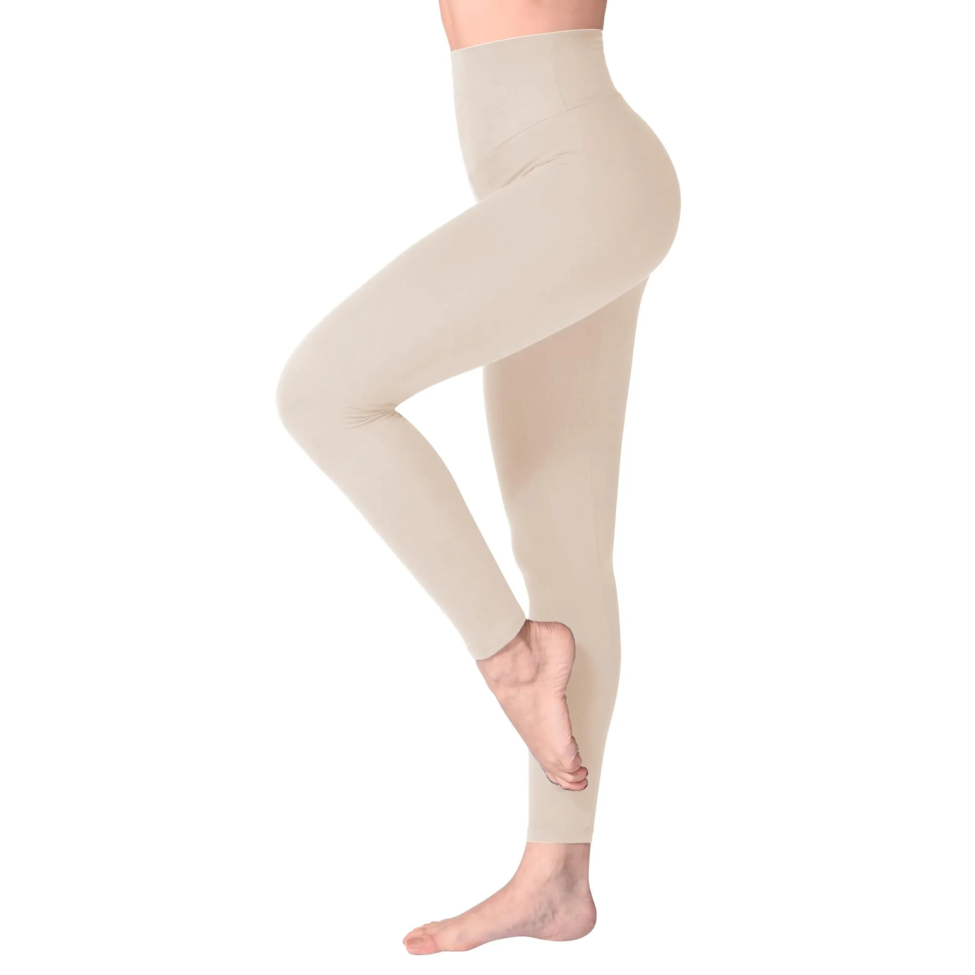 SINOPHANT Leggings Vita Alta Donna Fitness Yoga Controllo della Pancia, XXL, Beige Bianco - immagine 1