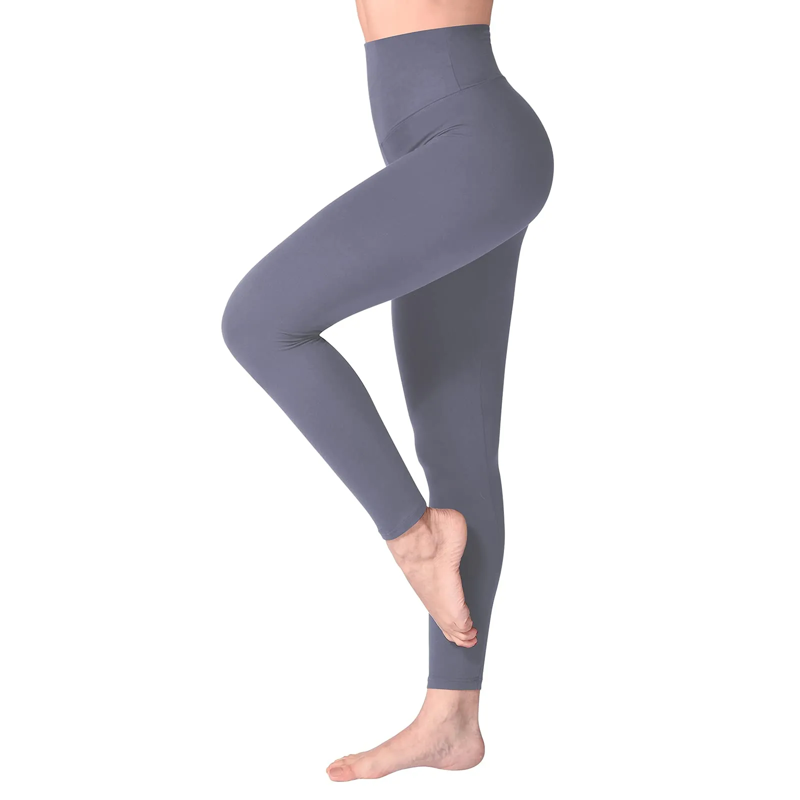 SINOPHANT Leggings Vita Alta Donna, Fitness e Yoga, Grigio, XXL - immagine 1