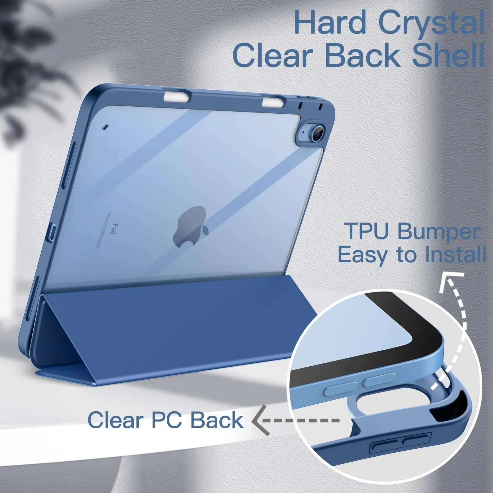 JETech Custodia per iPad 11ª/10ª Gen, Navy - immagine 3