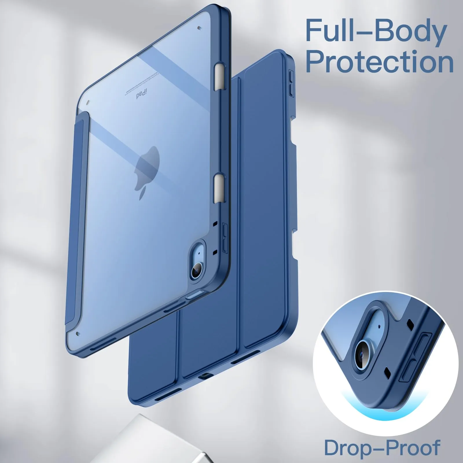JETech Custodia per iPad 11ª/10ª Gen, Navy - immagine 4