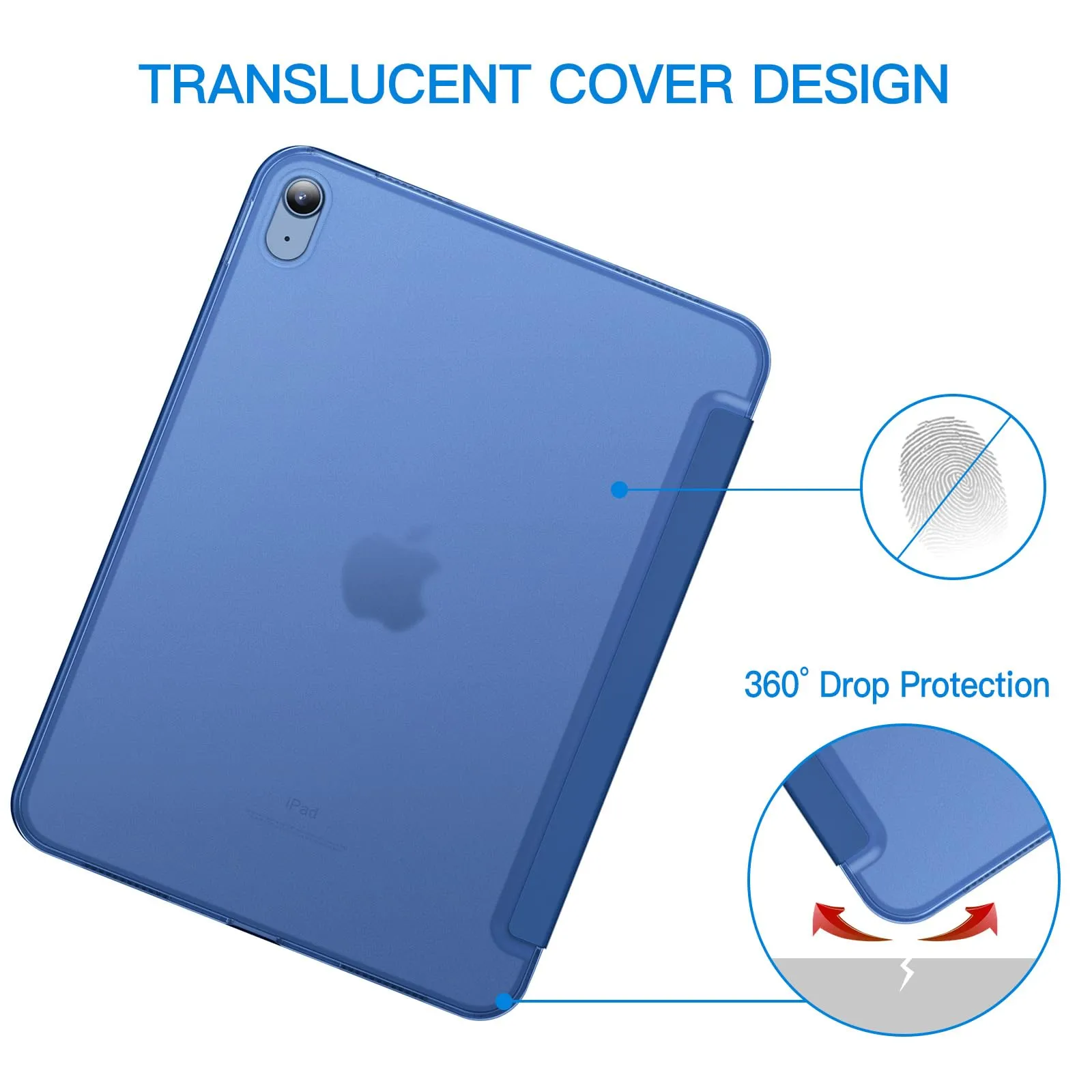 JETech Custodia per iPad 11ª/10ª Gen, Navy - immagine 4