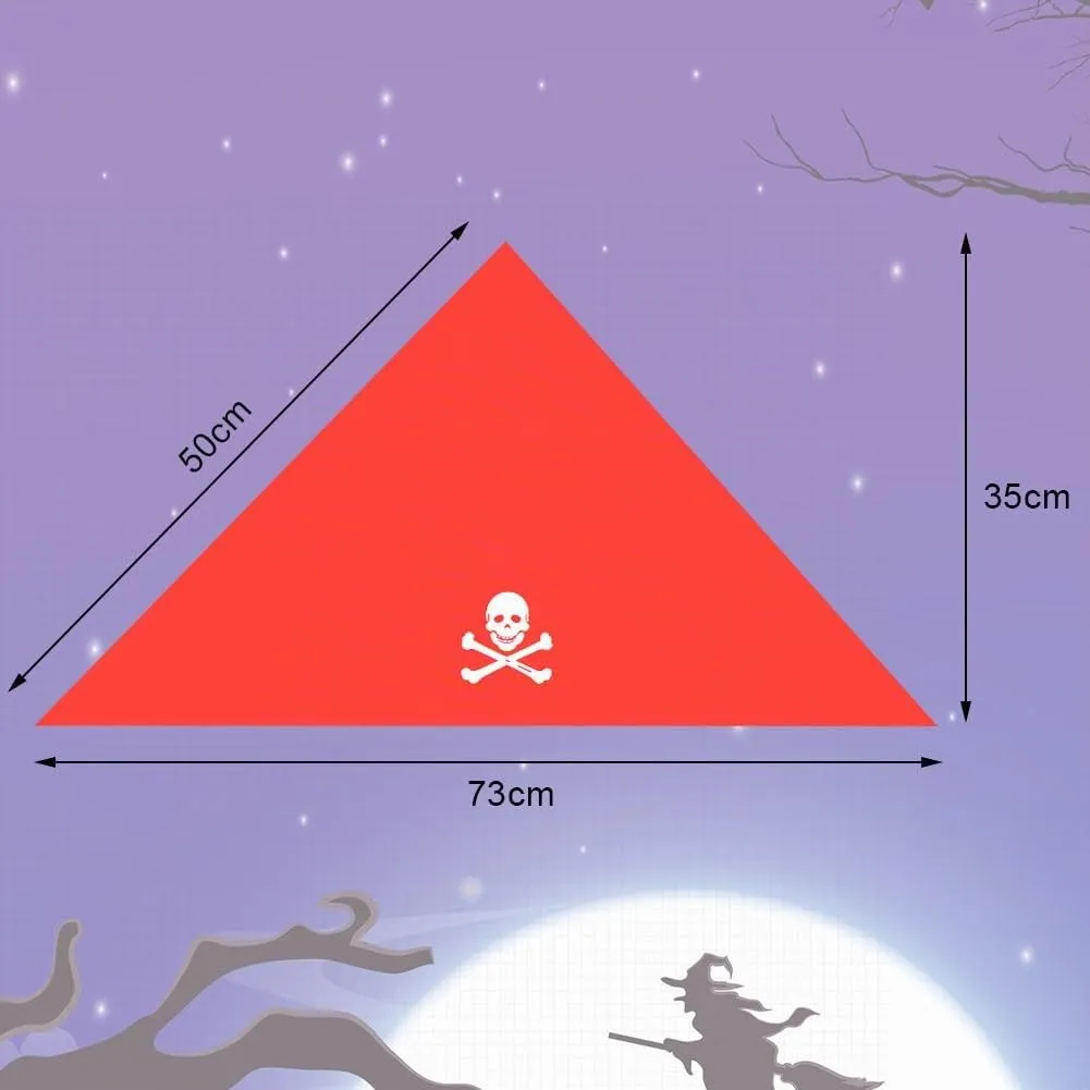Aomig Bandana Pirata Rossa con Stampa Teschio in Poliestere - immagine 2
