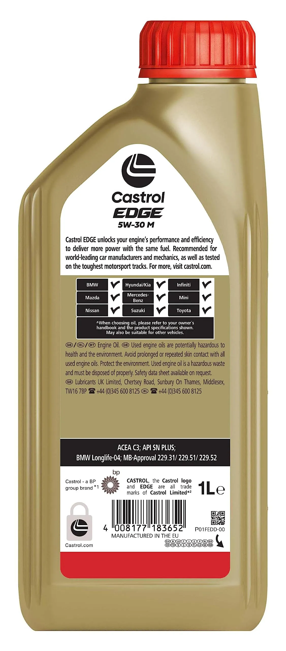 Castrol EDGE 5W-30 M Olio Motore Totalmente Sintetico, 1L - immagine 2
