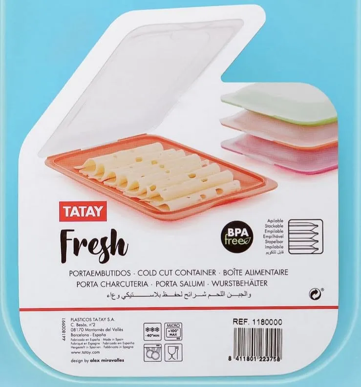 TATAY Porta Affettati Fresh, Set di 3, 17x3,2x25,2cm, Turchese - immagine 4