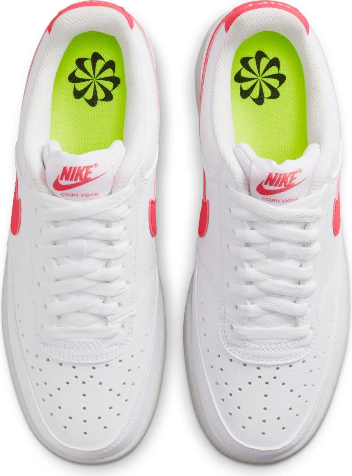 Nike Court Vision Lo NN Women's DR9885-101 White Sea Coral Volt Black EU 44.5 - immagine 3