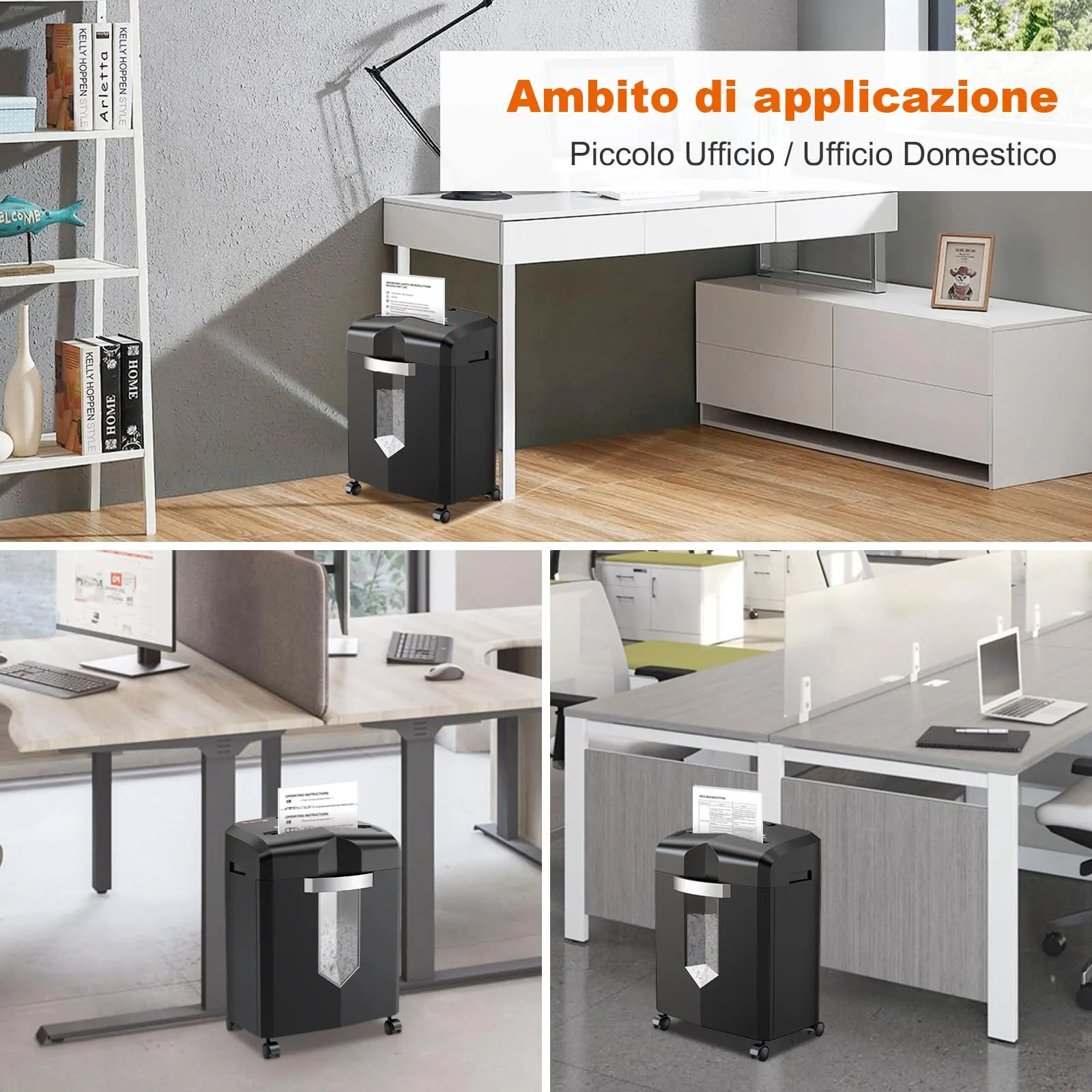 Bonsaii C266-B Distruggidocumenti 12 Fogli, Taglio a Micro Frammenti, 60 Minuti di Funzionamento Continuo - immagine 6