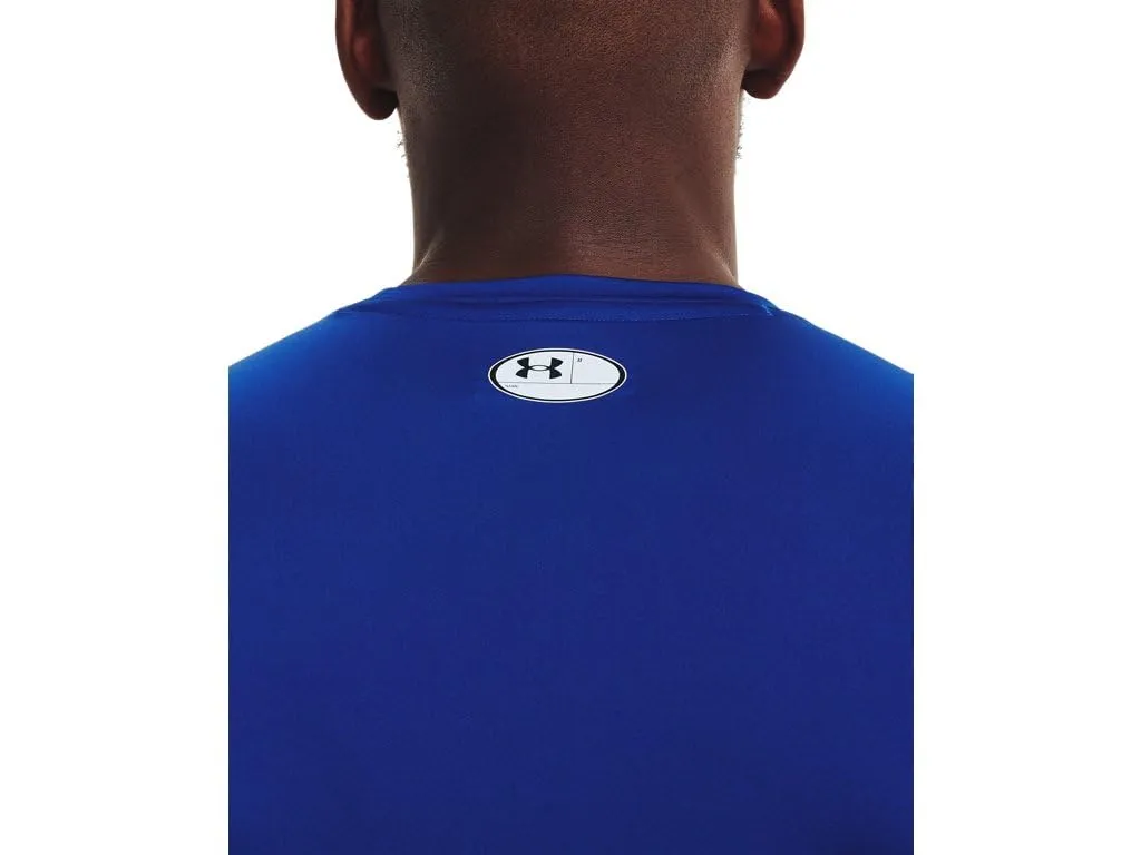 Under Armour HeatGear Maglietta a Maniche Corte a Compressione da Uomo, Royal / Bianco, XXL Tall - immagine 6