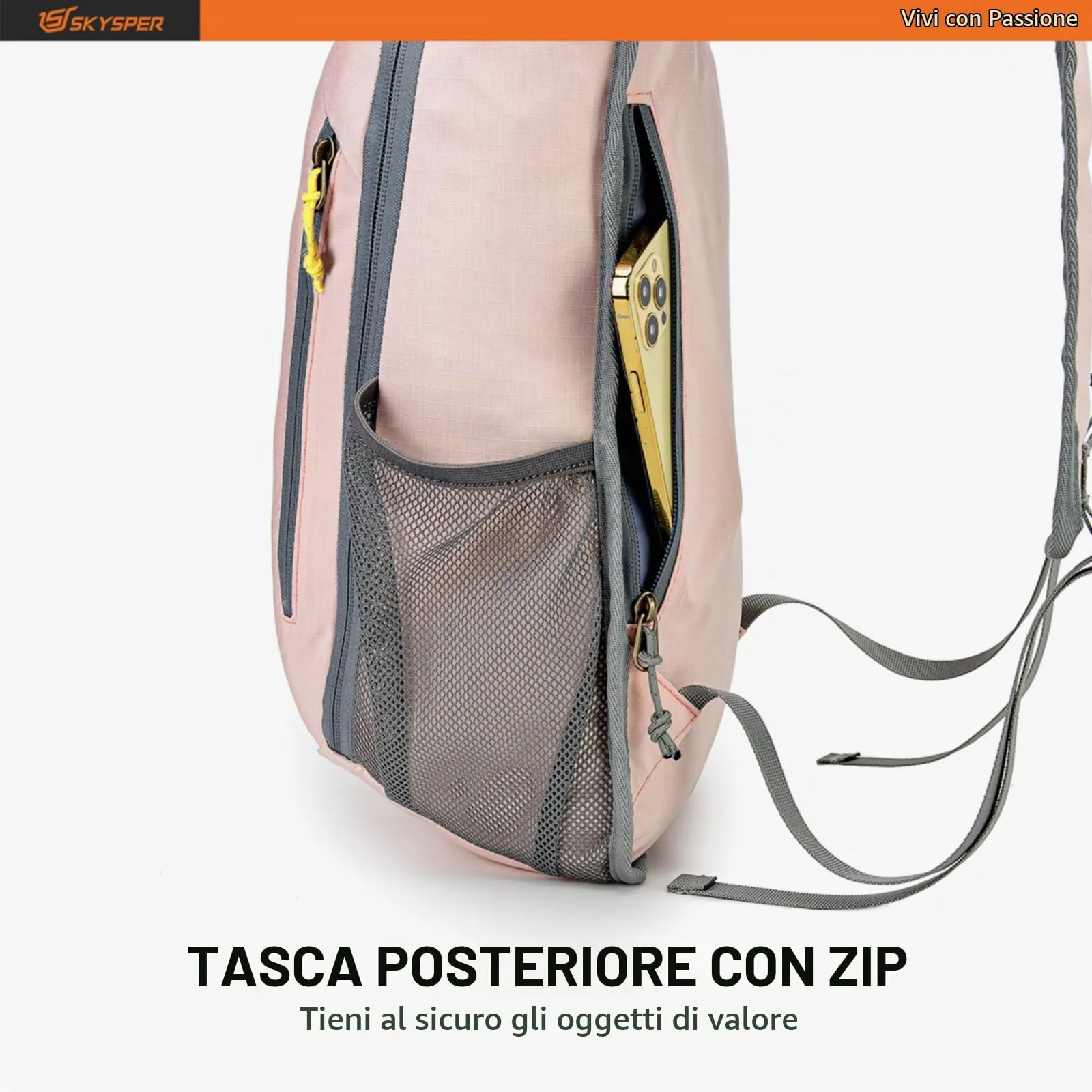 SKYSPER Zaino Leggero Pieghevole 10L - immagine 7