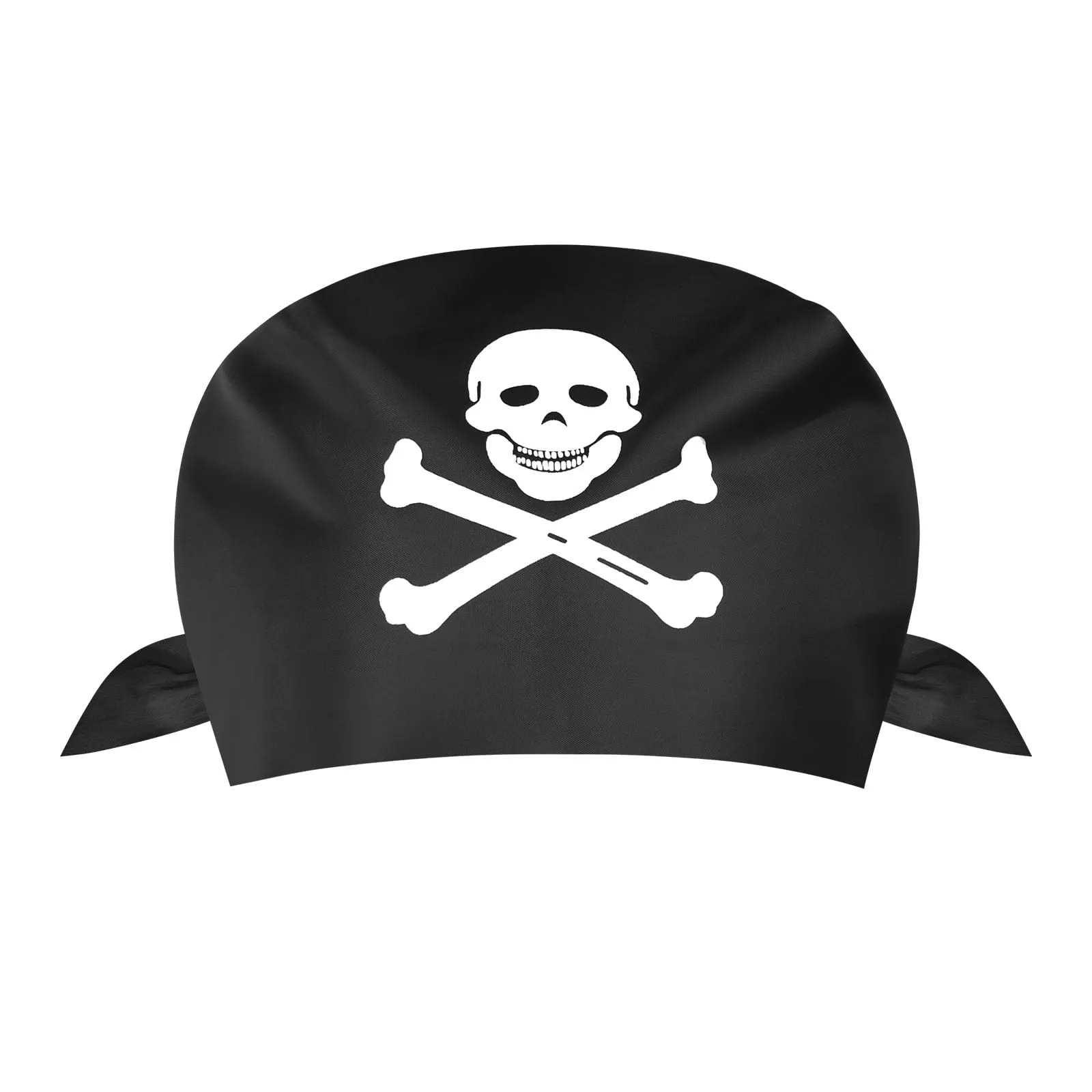 Aomig Bandana Pirata Nera con Stampa Teschio per Costume e Cosplay - immagine 1