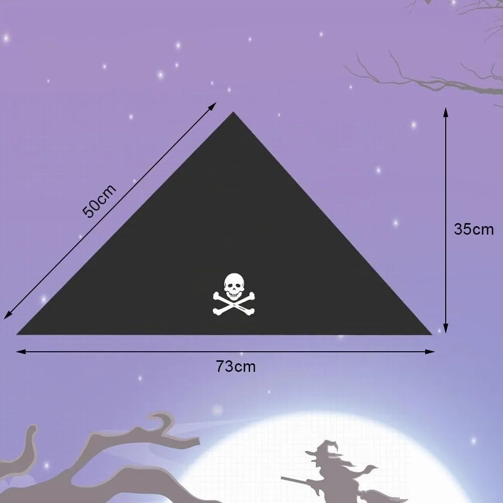 Aomig Bandana Pirata Nera con Stampa Teschio per Costume e Cosplay - immagine 3