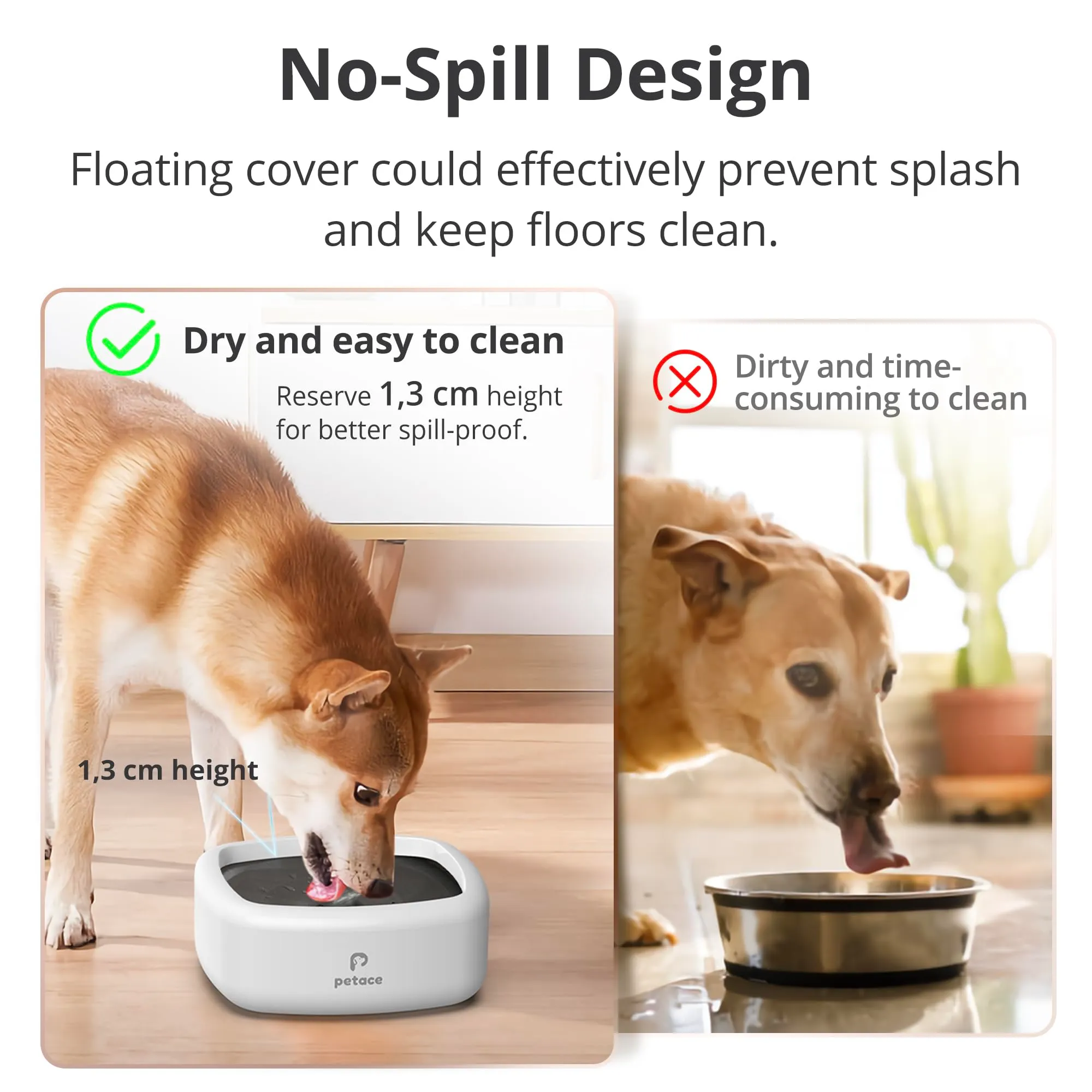 Petace Ciotola Acqua Cane Antigoccia Galleggiante 1,3L - immagine 2