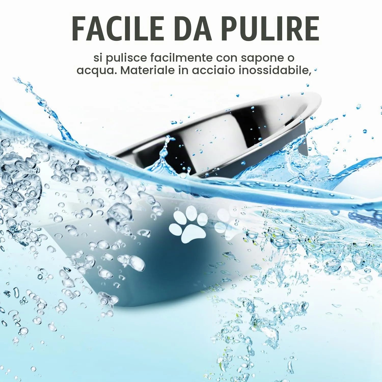 SUOXU Ciotole per Cani in Acciaio Inox, 2 Pezzi, Grigio scuro, 2020ml, Base antiscivolo - immagine 6