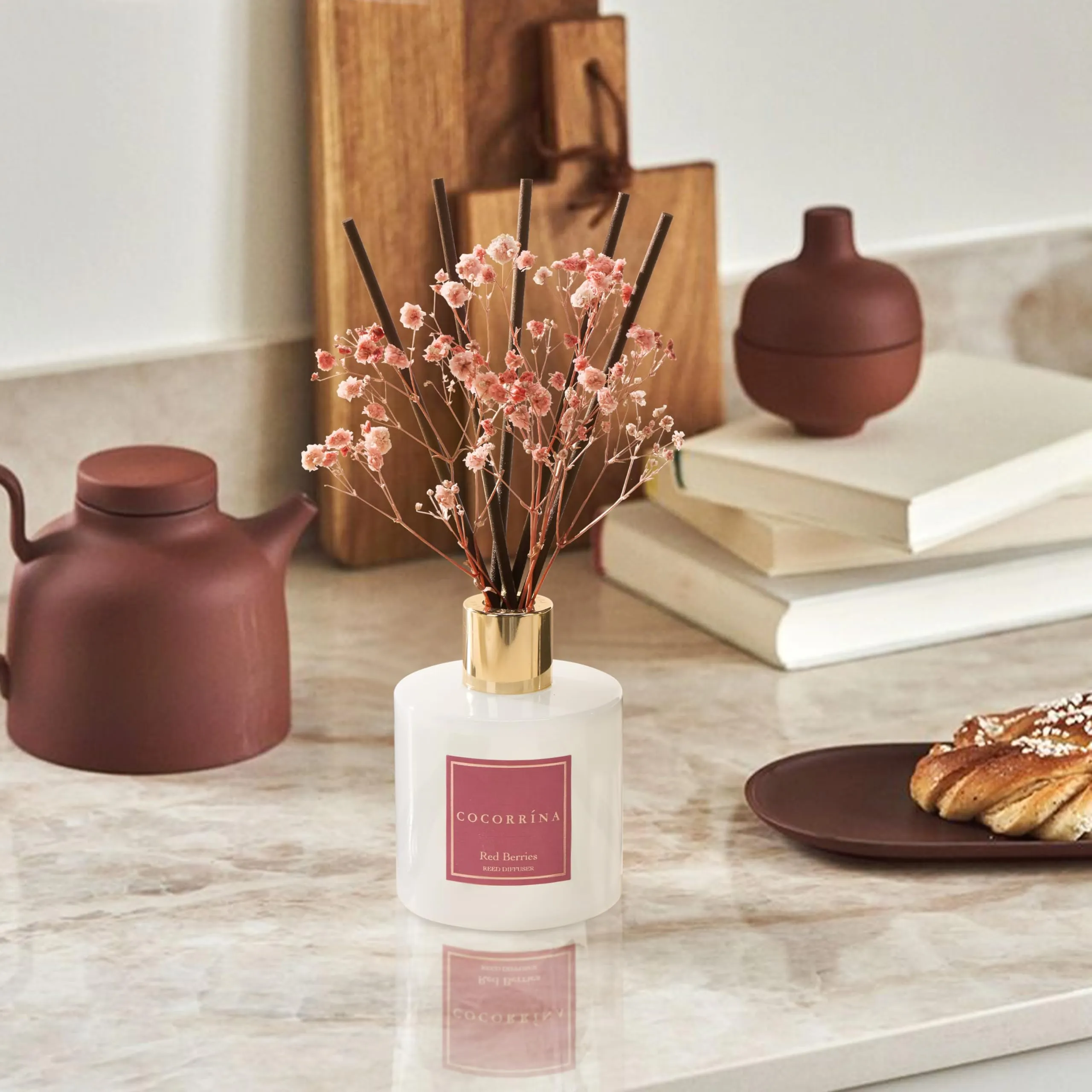 COCORRÍNA Diffusore Profumo Ambiente Red Berries, 200ml con Bastoncini - immagine 3