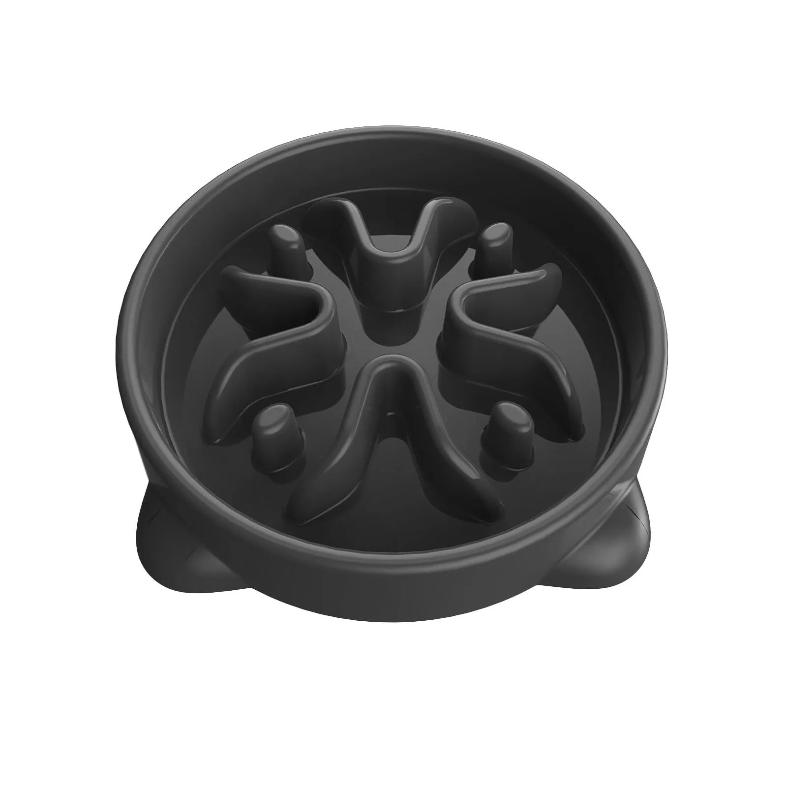 TOKAYIFE Ciotola Anti Ingozzamento per Cani, Antiscivolo, Alimentazione Lenta, Nero, S - immagine 1