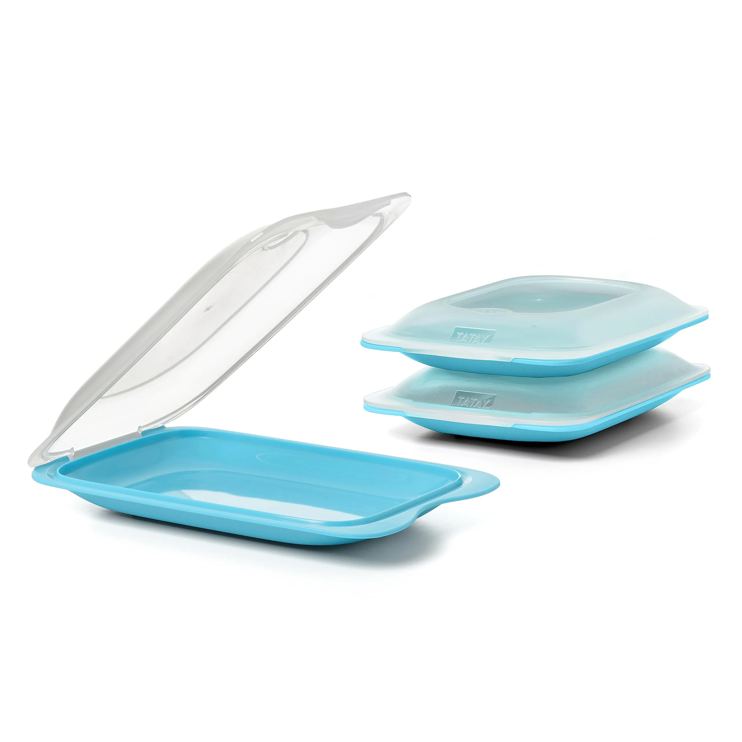 Tatay Fresh Porta Affettati, Set di 3 Mini, 12x3,1x18cm, Turchese - immagine 1