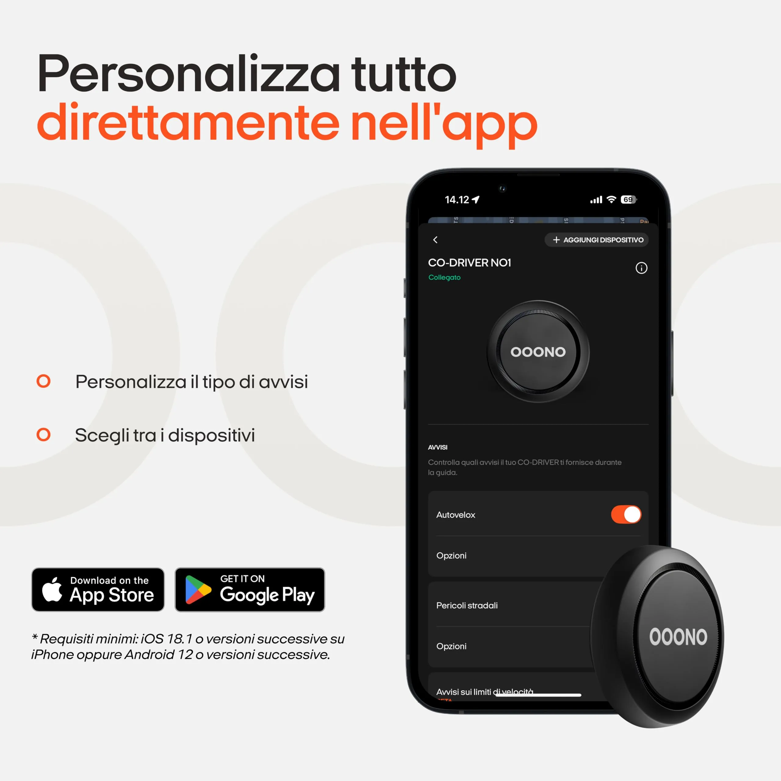 OOONO Co-Driver Rilevatore Autovelox, Nero - immagine 7